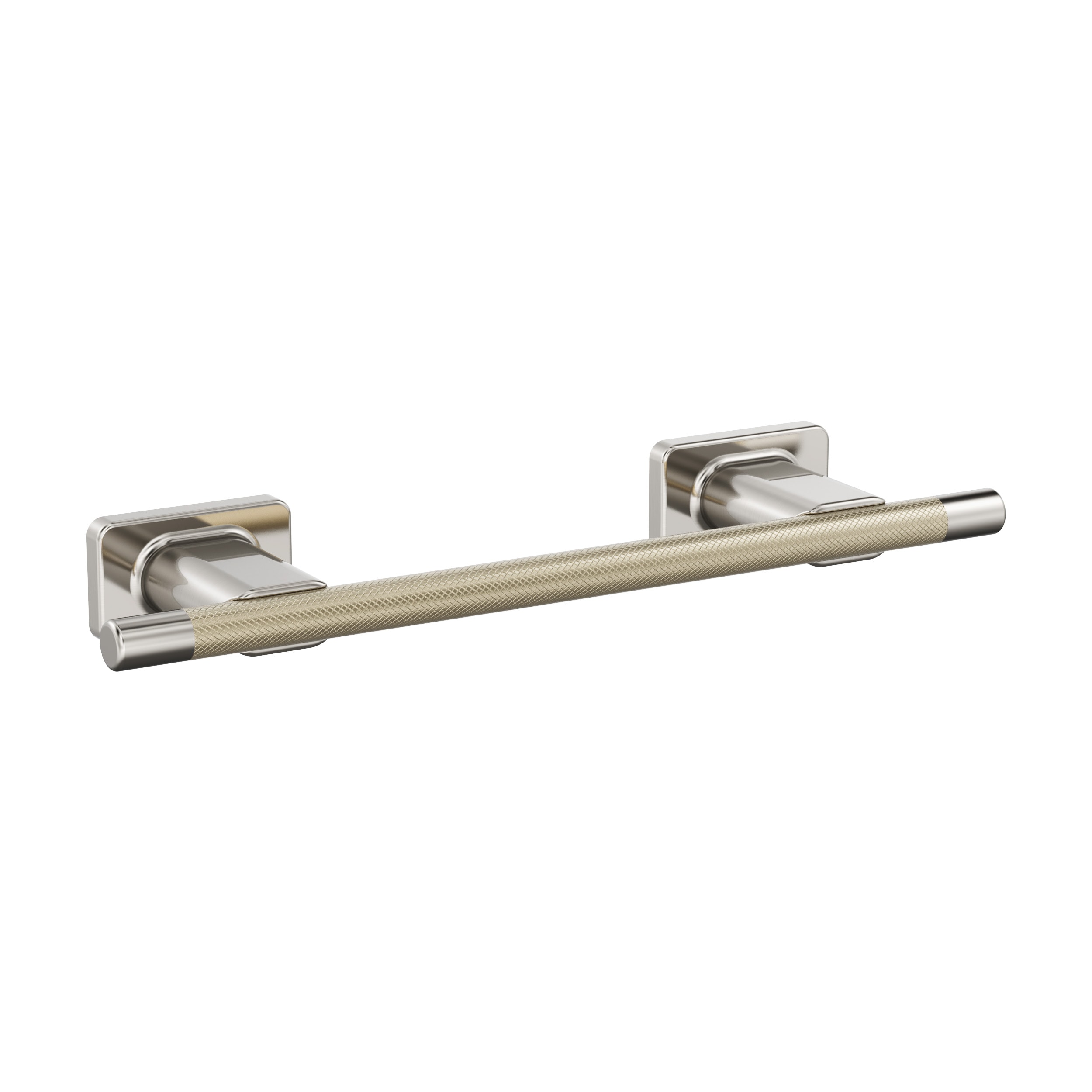 Amerock BH26616PNBBZ Esquire 9-in Polished Nickel/Golden Champagne Wall mount Single Towel Bar