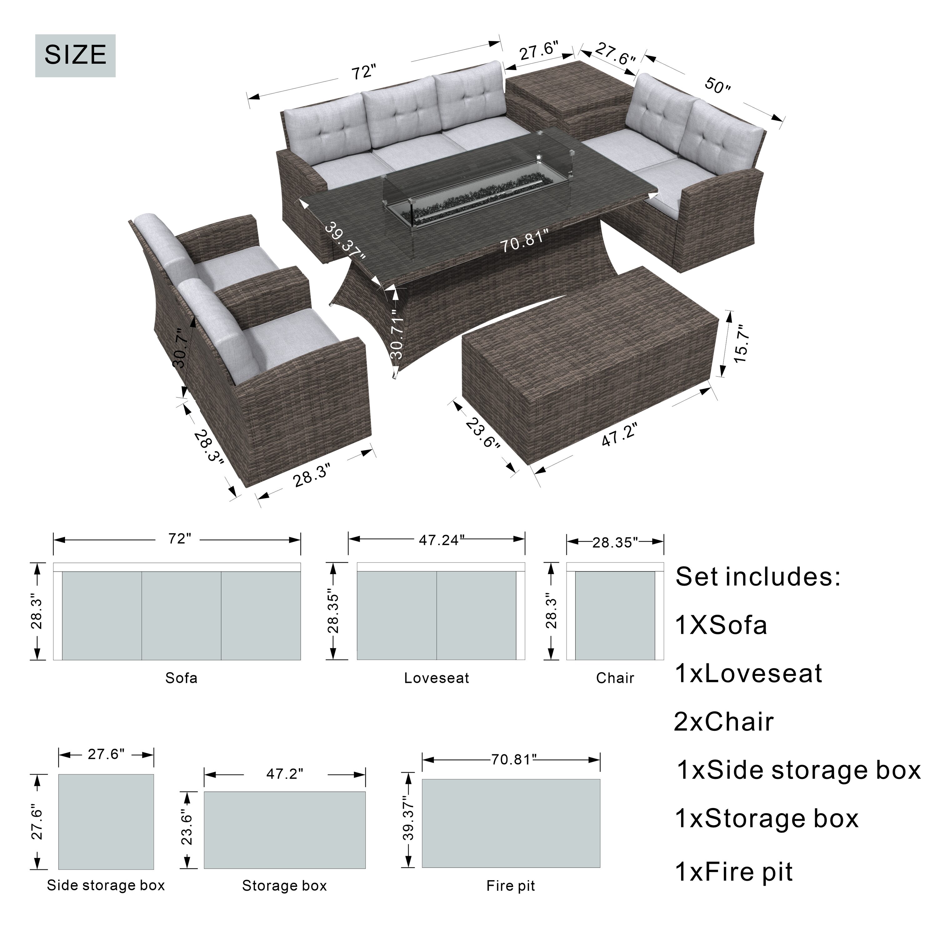 Direct Wicker DWG-1506RA-BR Patio-Conversation-Sets - View #9