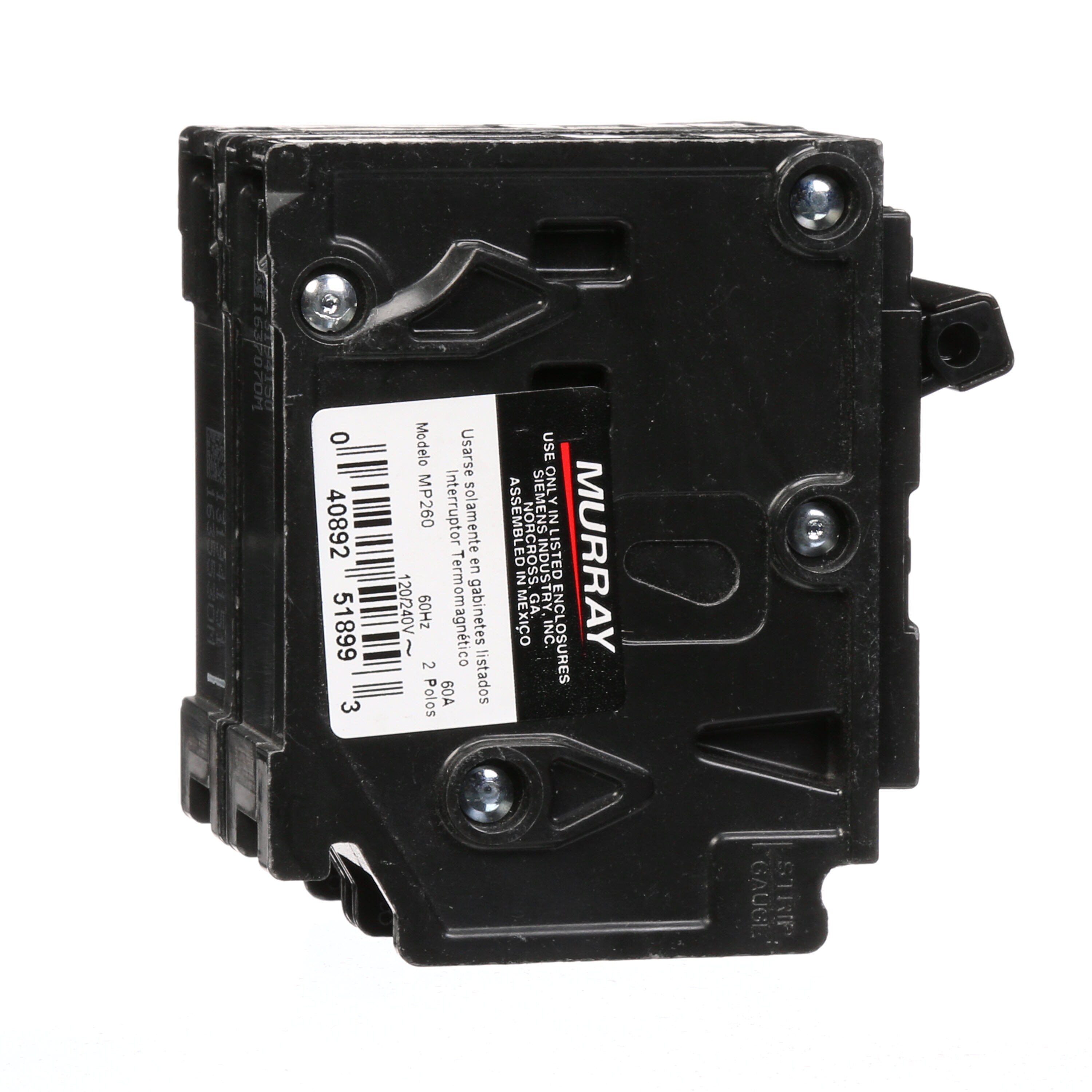 Murray MP360ST 240-Volt type MP-T 60-Amp Circuit Breaker with 120-Volt Shunt Trip Three pole 