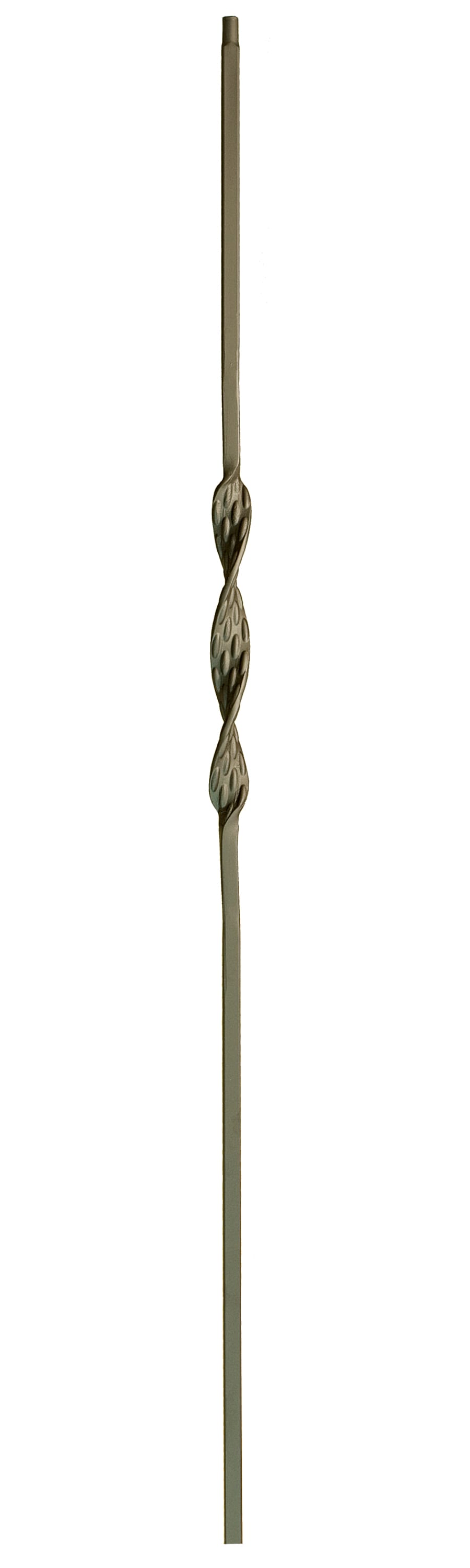 WM Coffman 801072 44-in x 0.5-in Flat Black Wrought Iron Pin Top Square Stair Baluster