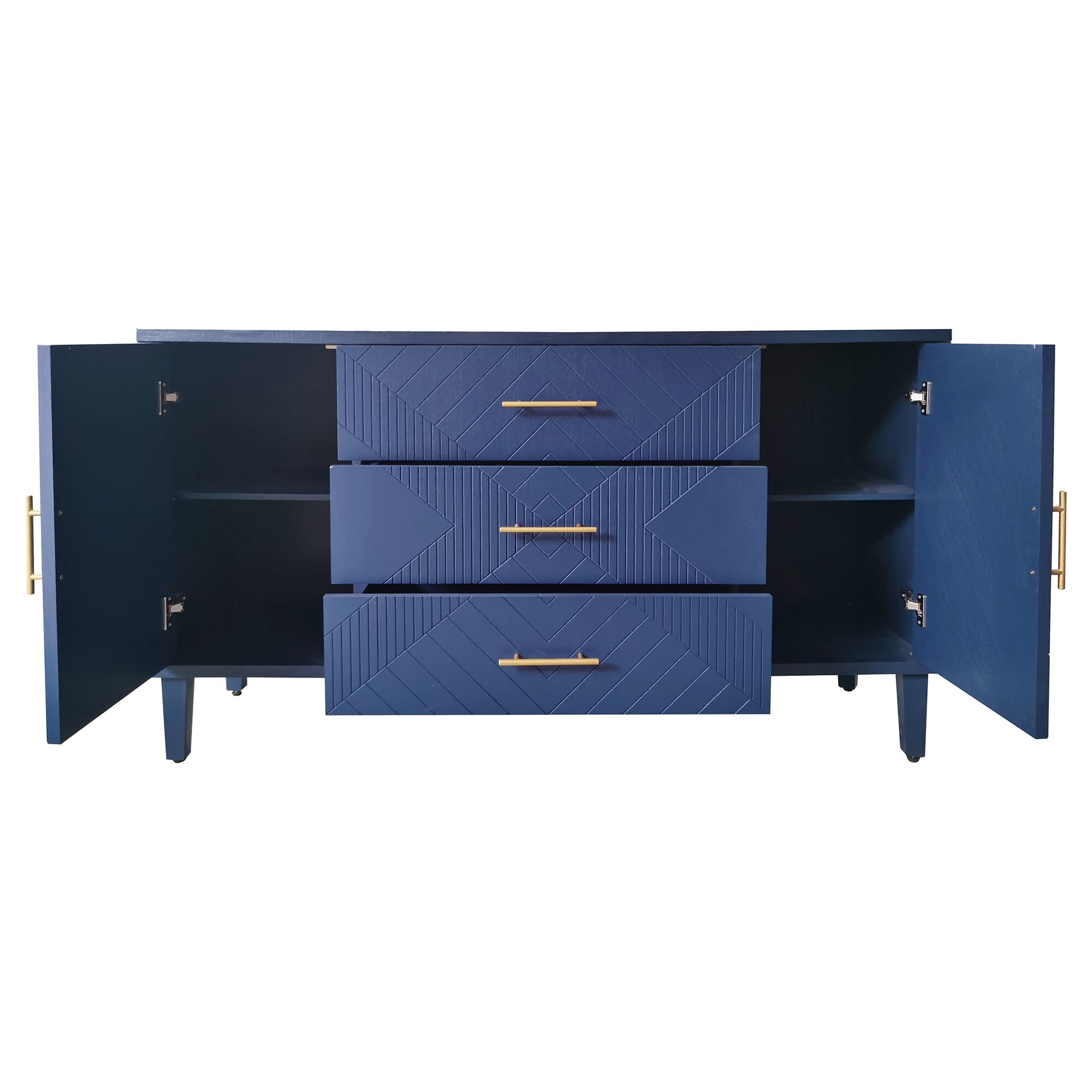 SINOFURN SYB930013BL Contemporary/Modern MDF Blue Sideboard