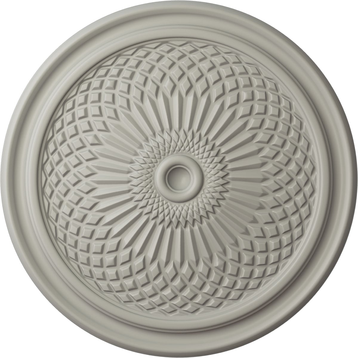 Ekena Millwork CM22TNPCF Trinity 22-in W x 22-in L Painted Pot Of Cream Polyurethane Whole Ceiling Medallion