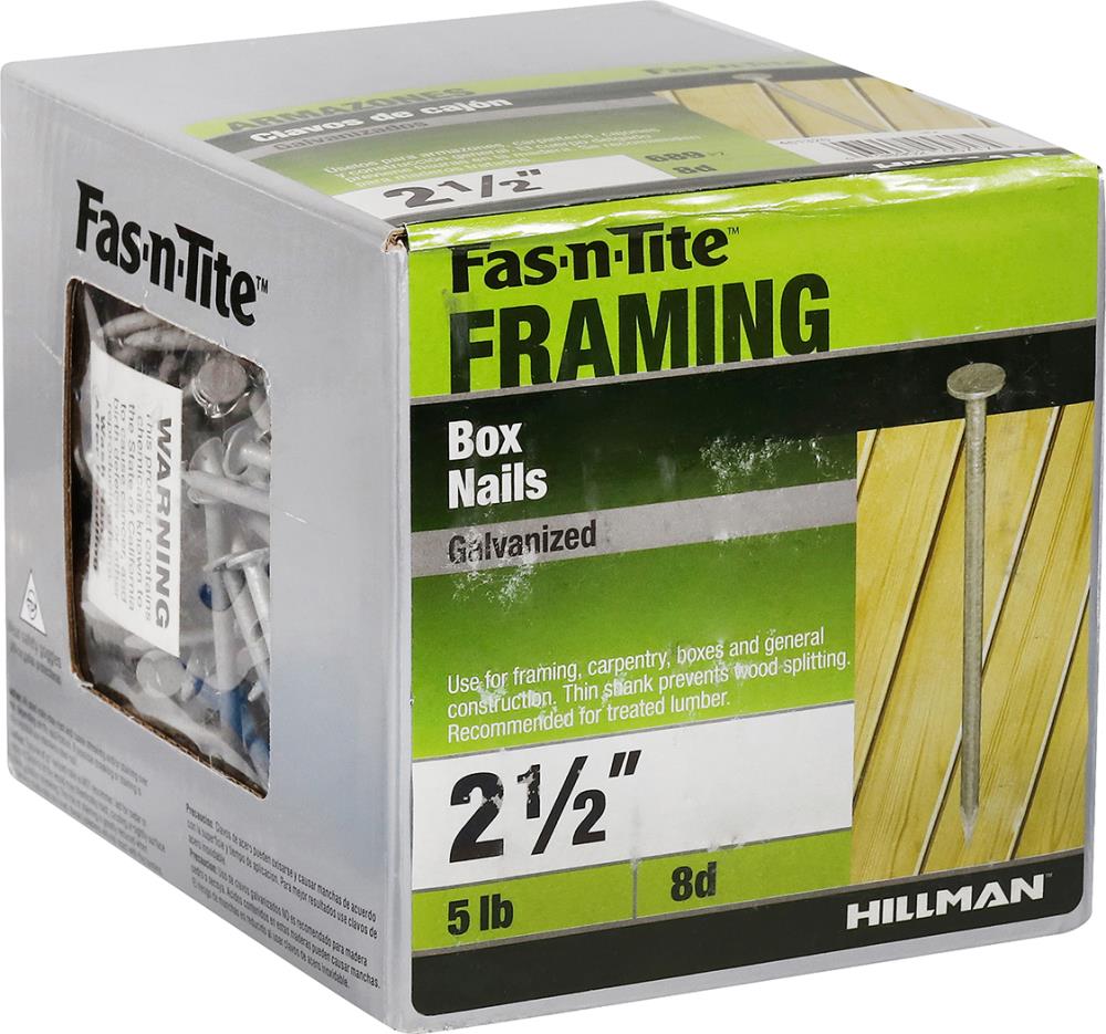 Fas-n-Tite 2-1/2-in Galvanized Smooth Shank Box Nails (689-Per Box) in ...