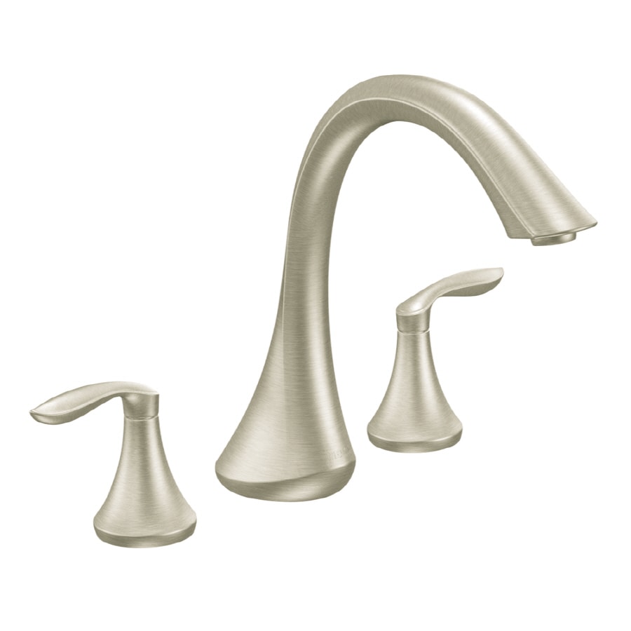 T943BN Eva Two-handle High Arc Roman Tub Faucet in Brushed -  Moen