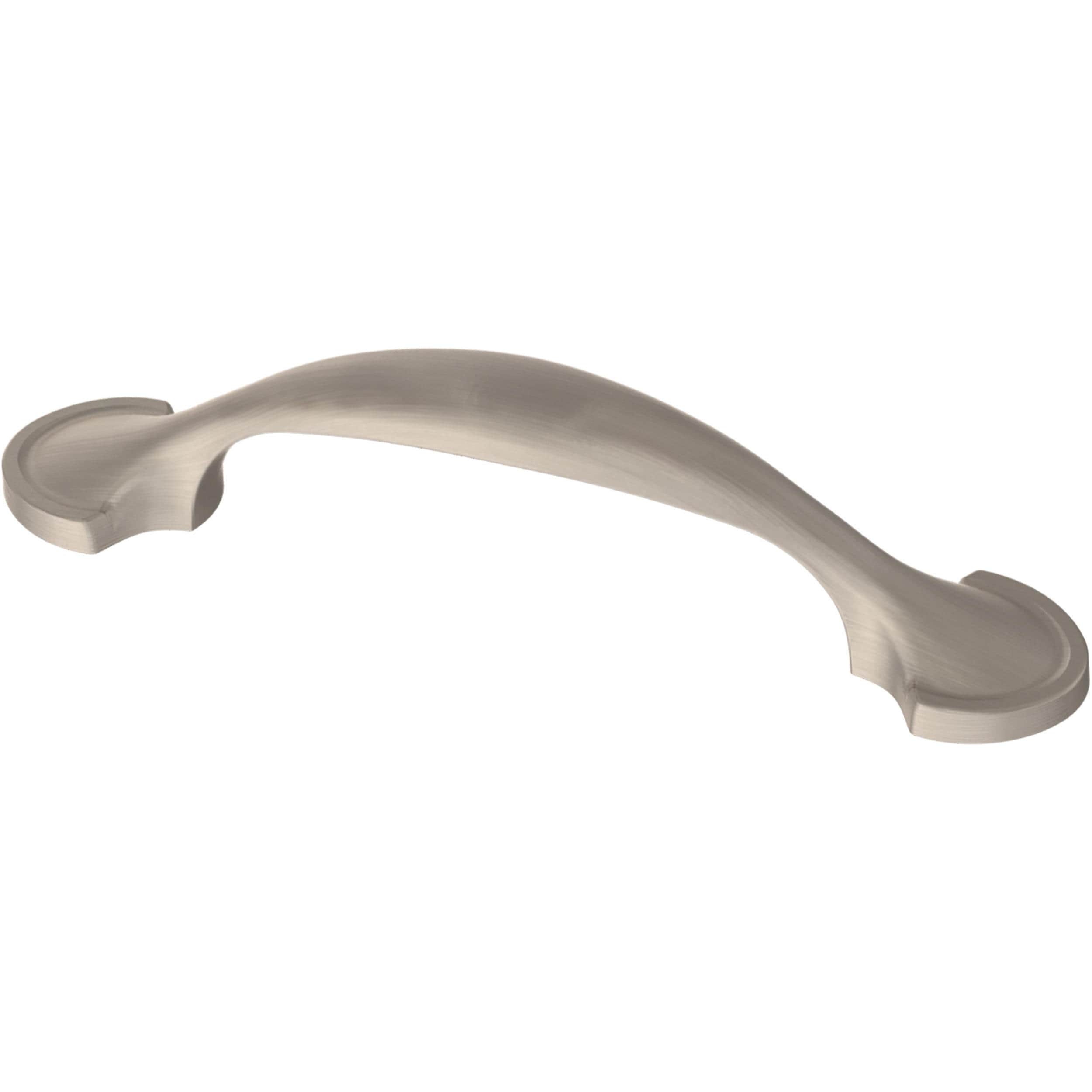 Satin Nickel Half Round Spoon Foot Cabinet Pull