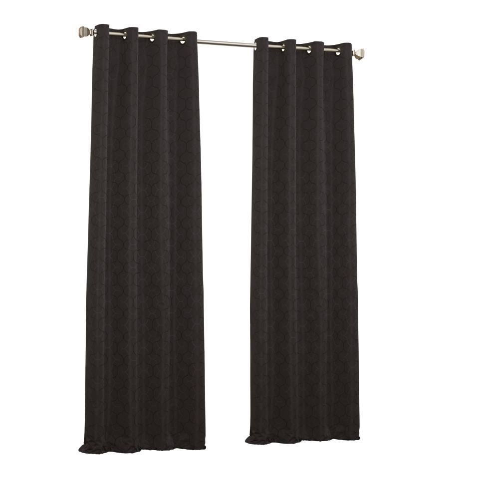 Eclipse 15297052095SMK 95-in Smoke Polyester Blackout Grommet Single Curtain Panel