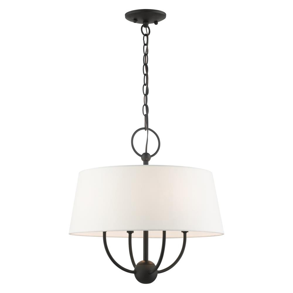 Livex Lighting 49844-04 Ridgecrest 4 -Light Matte Black Transitional For Use in Bathrooms, Bedrooms, Dining Rooms, Foyers, Kitchens, Living Rooms Chandelier