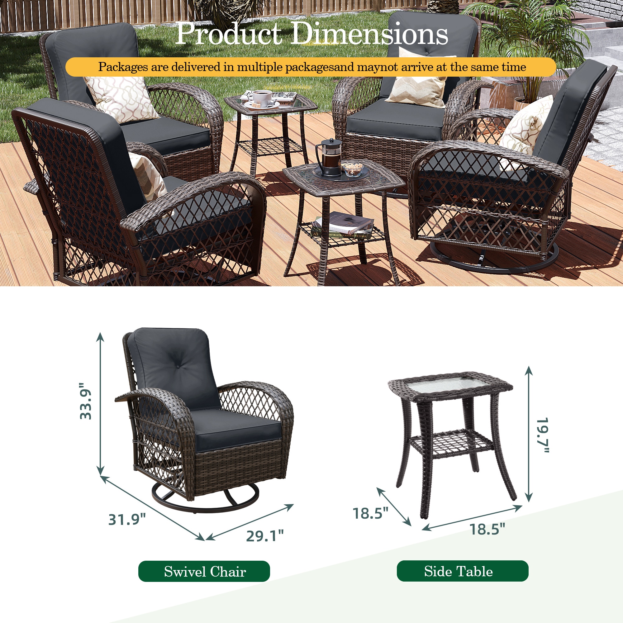 Patio Watcher LHY-B-DGRAY-CJ Patio-Conversation-Sets - View #3