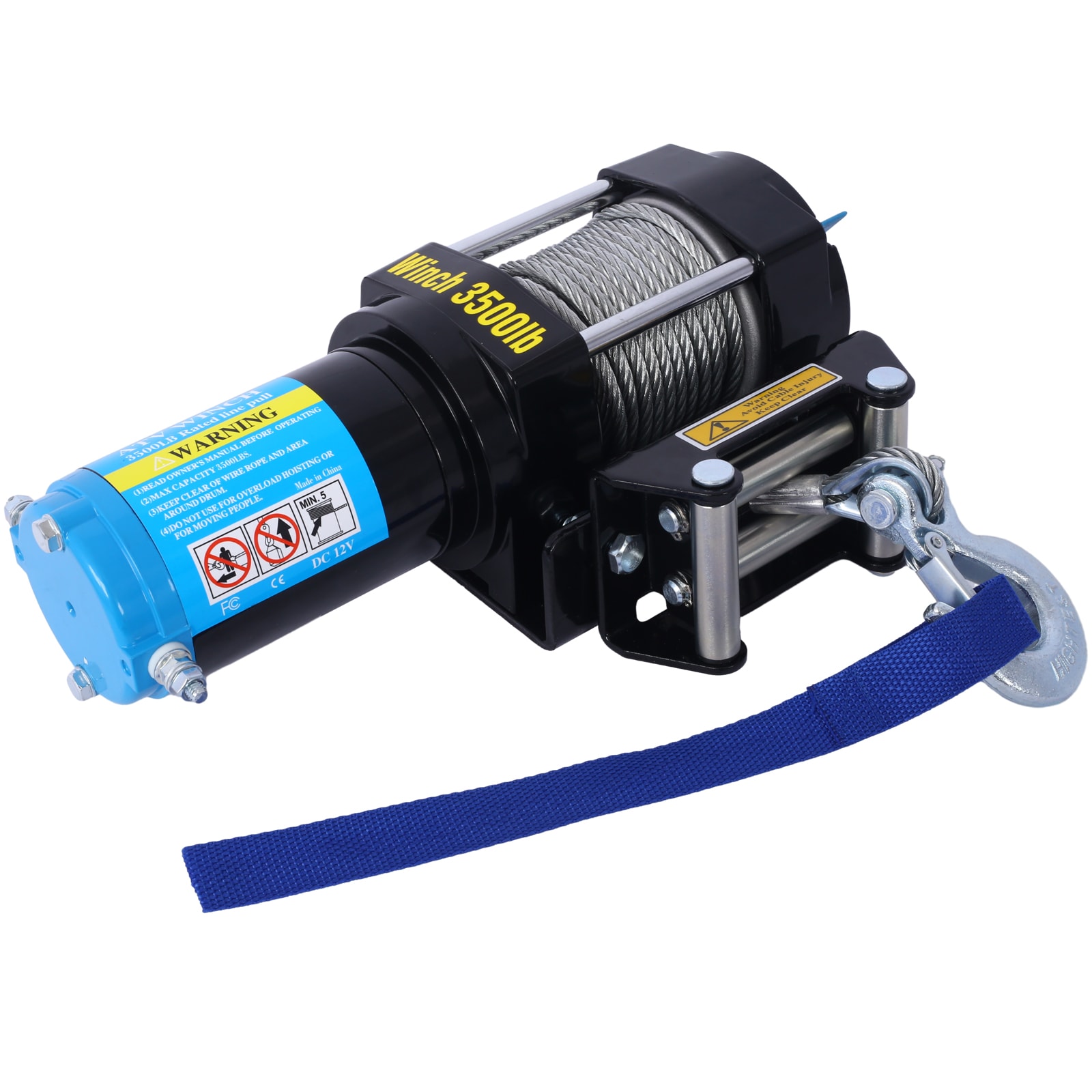 Dexmalle  ATV-UTV Winch- 12 V 3500LBS Electric Winch with Steel Cable