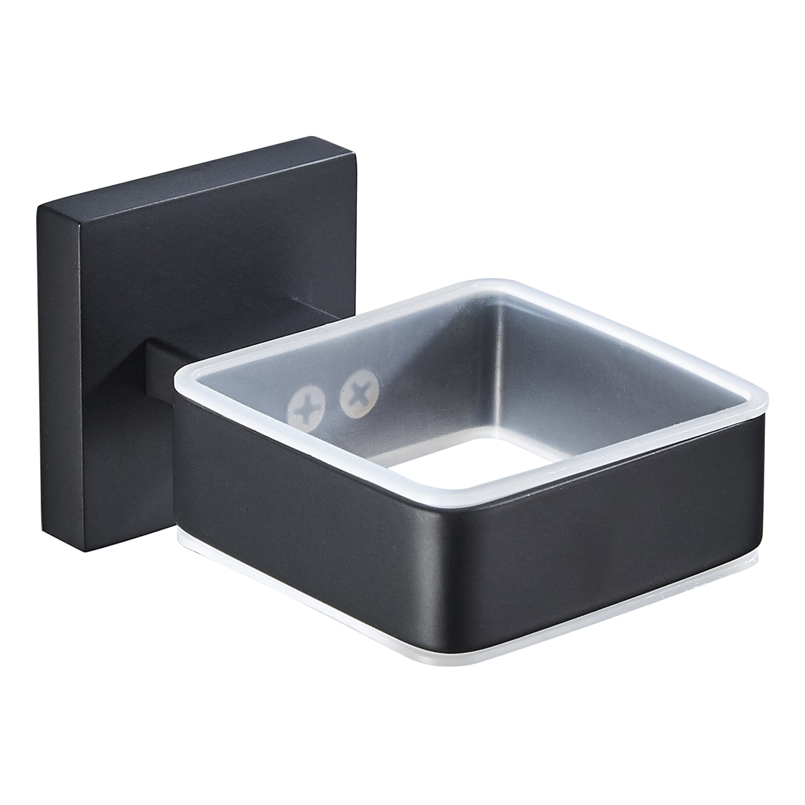 BWE A-91087-BLACK Matte Black Stainless steel Toothbrush holder and soap dish