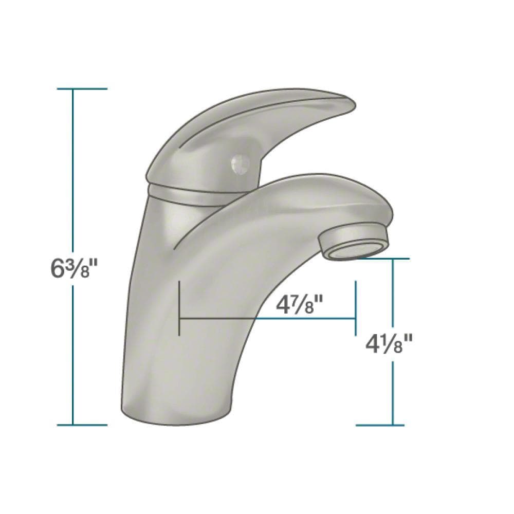 Sir Faucet Brushed Nickel 1 Handle Single Hole Watersense Low Arc Bathroom Sink Faucet With 