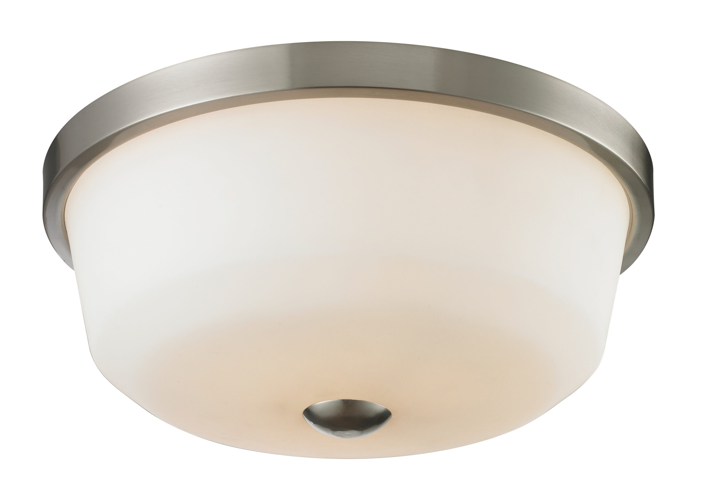 Z-Lite 410F3 Montego 1-Light Brushed Nickel Flush Mount Light