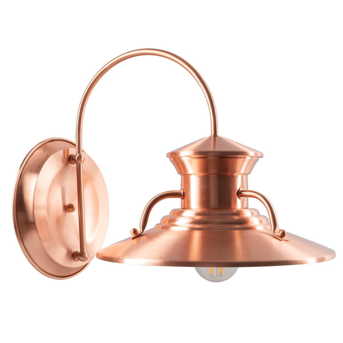 Budapest Copper Dimmable Outdoor Wall Sconce