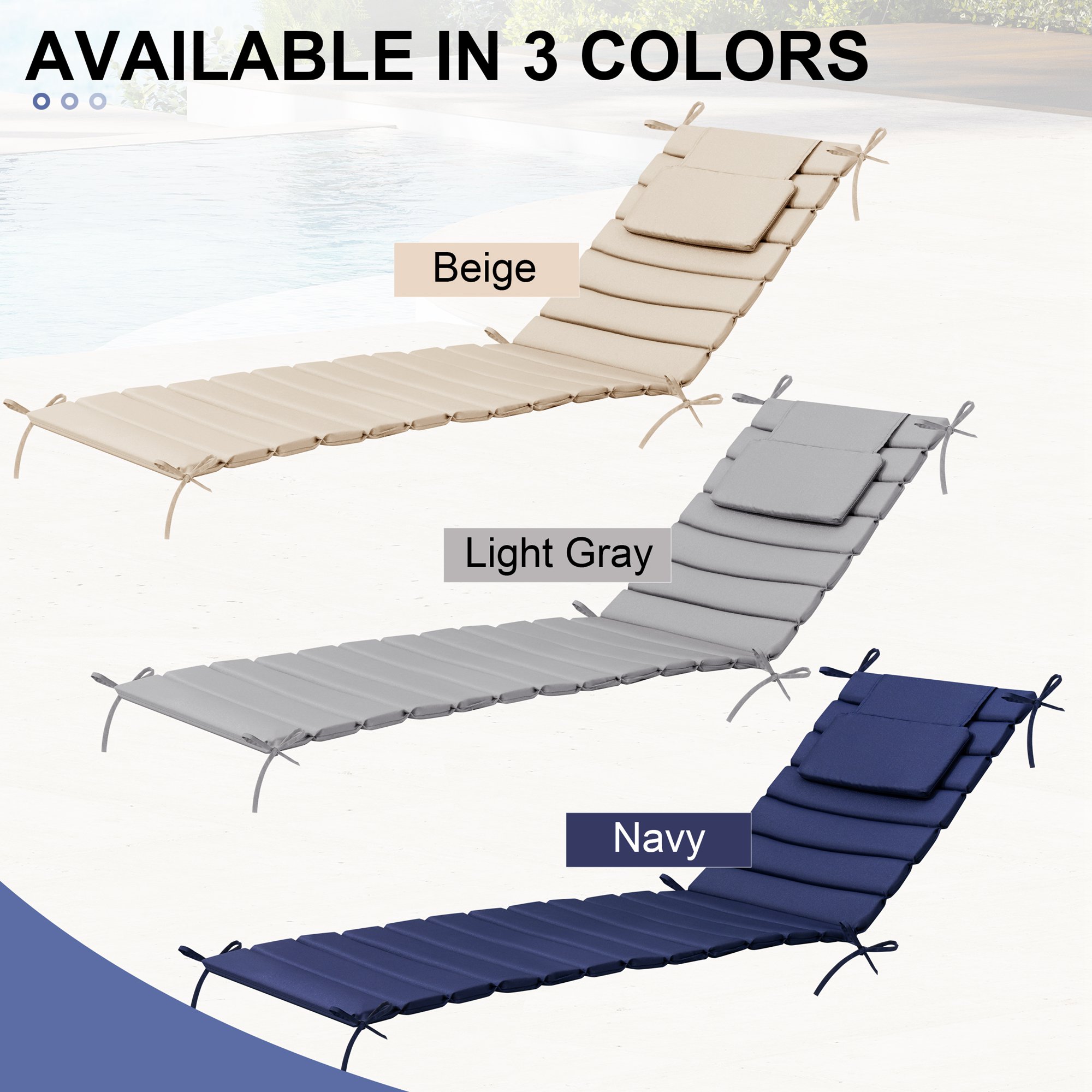 CloudFly CL-CU003LGY72-2 Patio-Furniture-Cushions - View #6