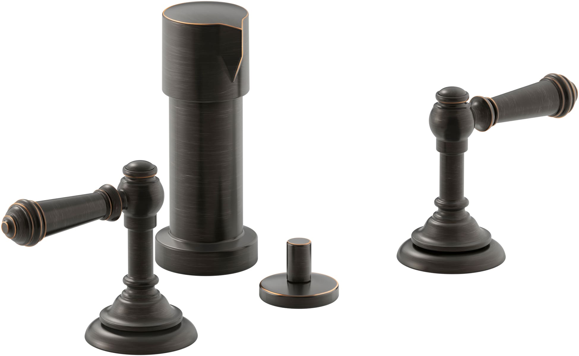 KOHLER K-72765-4-2BZ Artifacts Oil-rubbed bronze Vertical spray 4-hole 2-handle Bidet Faucet