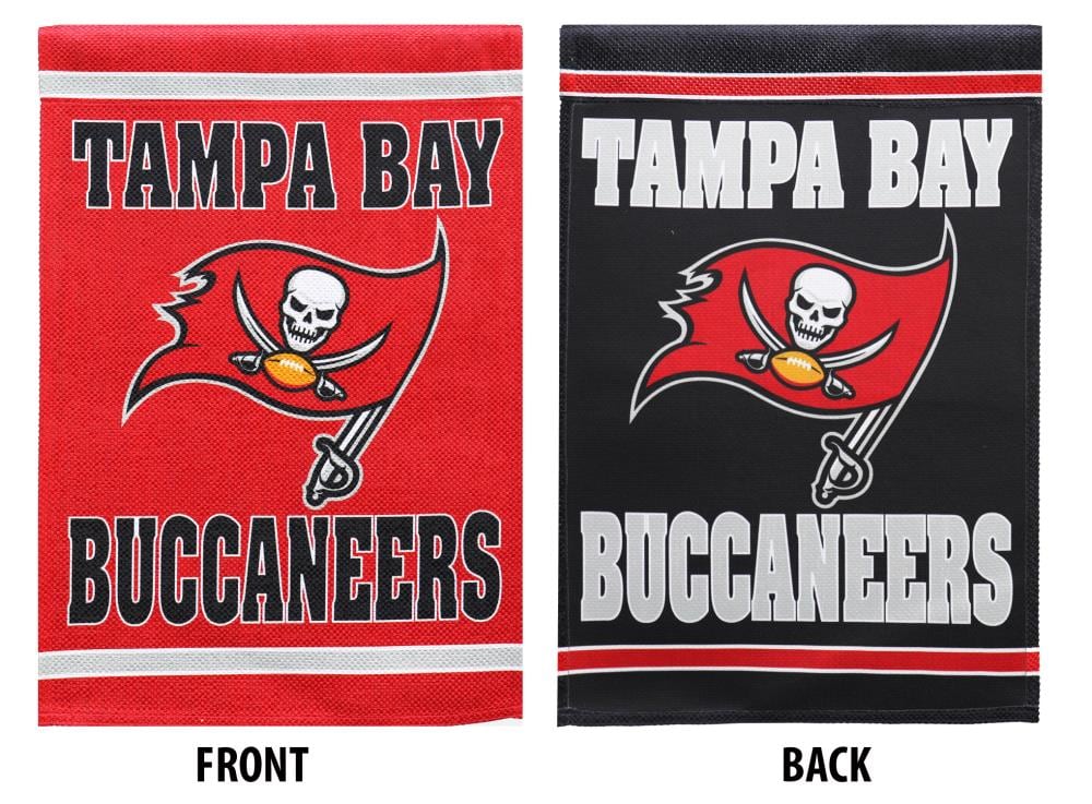 Evergreen Emboss Suede 1.04-ft W x 18-ft H Embroidered Tampa Bay Buccaneers  Flag in the Decorative Banners & Flags department at