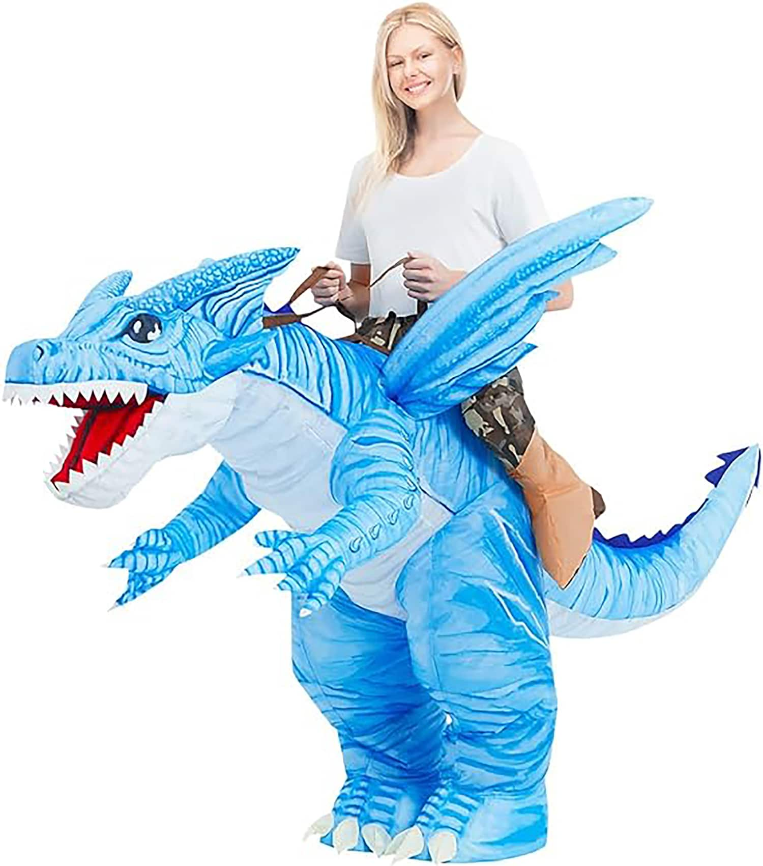 Goosh Goosh 72 Inch Inflatable Dinosaur Costume For Adult Halloween Costume Women Man Funny Blow