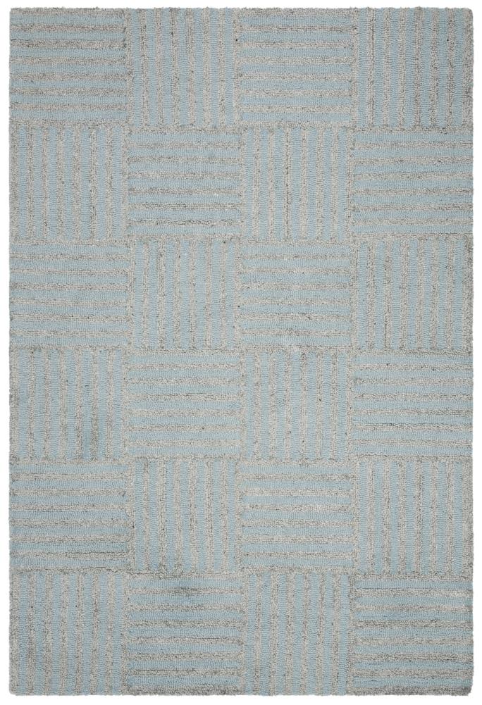 Safavieh ABT602M-4 Abstract Cross 4 x 6 (ft) Tufted Synthetic Blue/Gray Rectangular Indoor Stripe Area rug