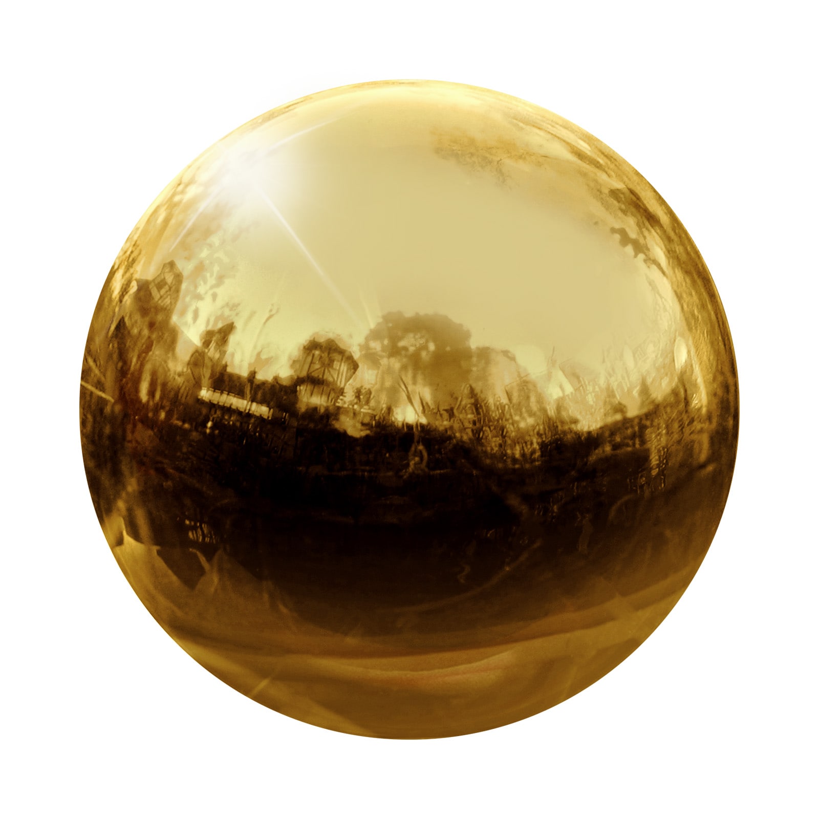 Unique Bargains - Gazing Globe Decor Ball 3.5 Inch 90mm Reflective Garden Sphere Polished Hollow ...