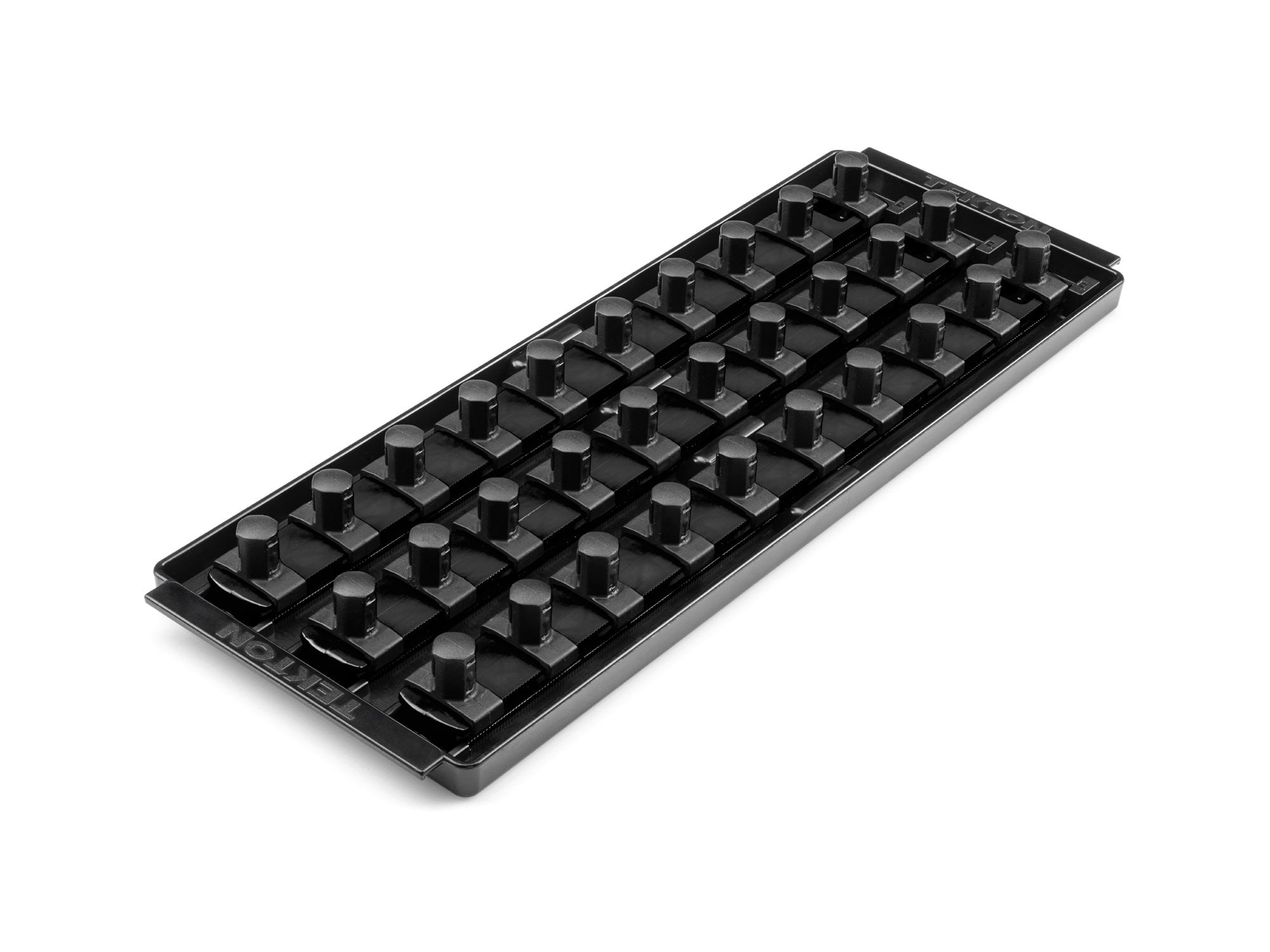 TEKTON OST26230 Plastic Socket storage - 1/2 in drive x 13 inch socket rails with 30 clips