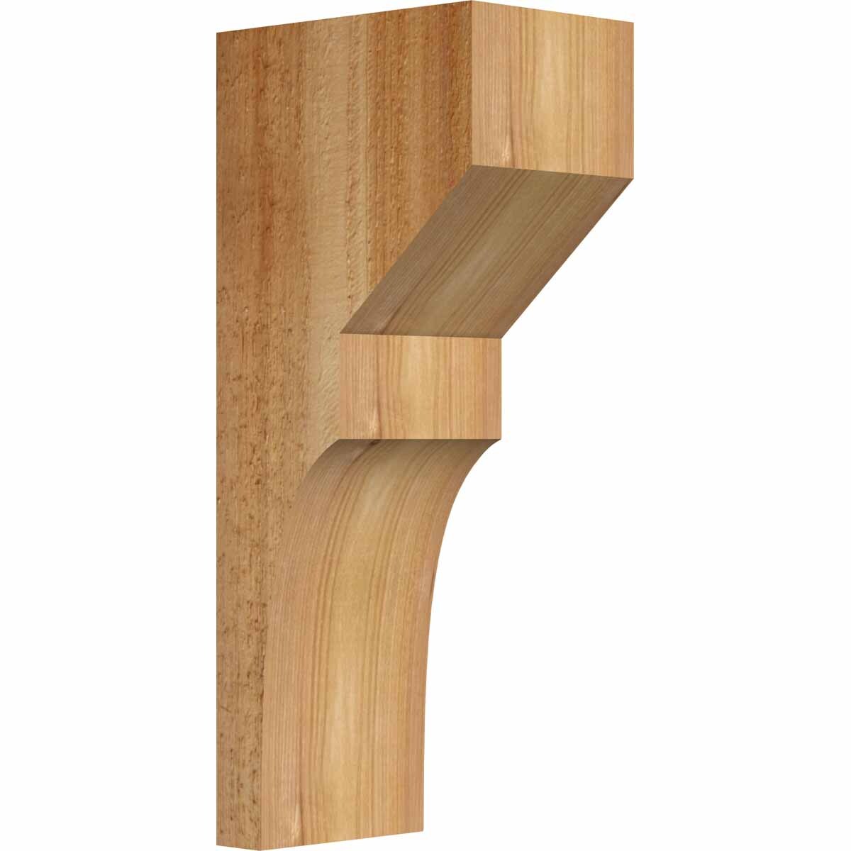Ekena Millwork COR04X06X14MON00RWR 4-in x 6-in x 14-in Monterey Unfinished Western red cedar Wood Paintable/Stainable Corbel