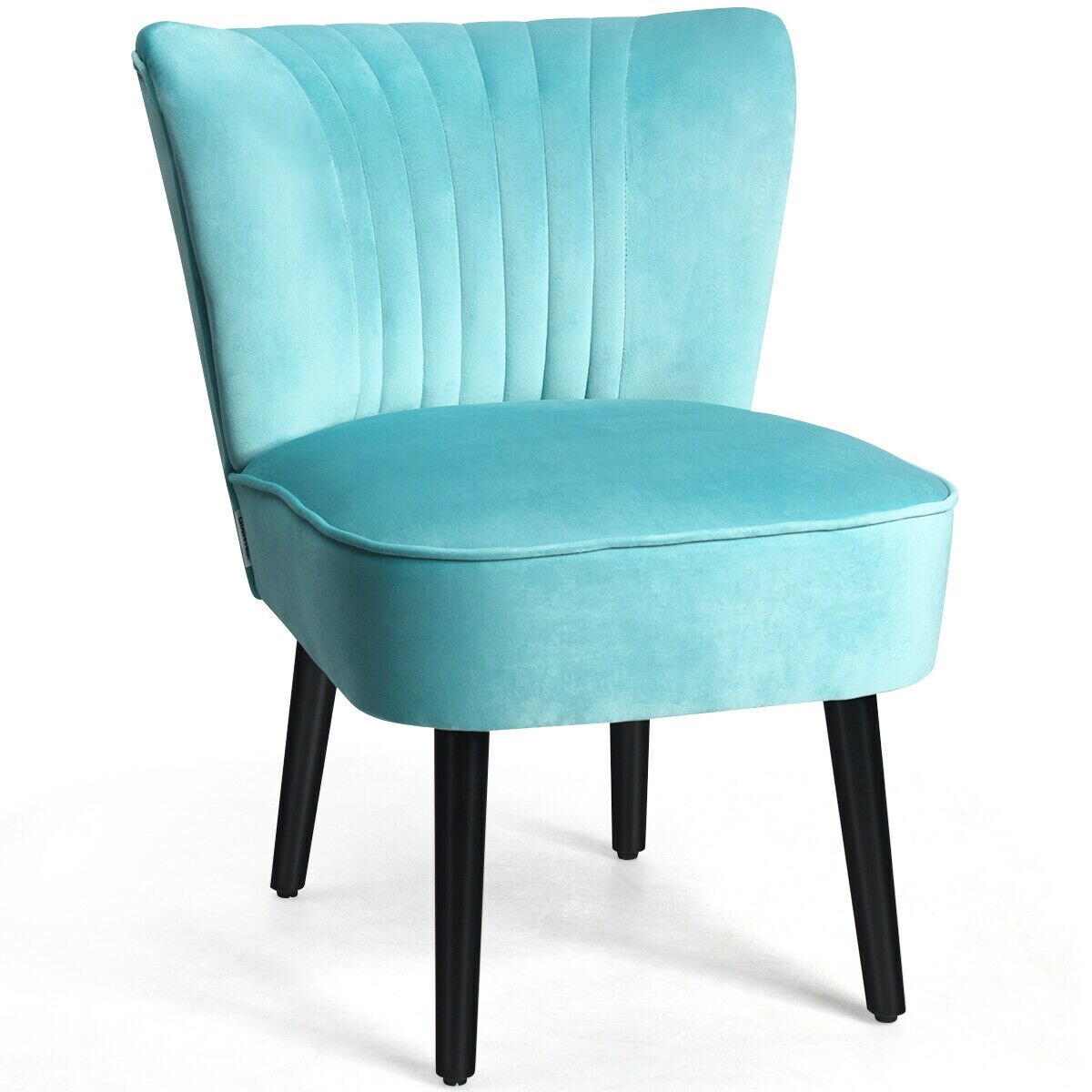 WELLFOR Cy Accent Chairs Modern Turquoise Accent Chair in the