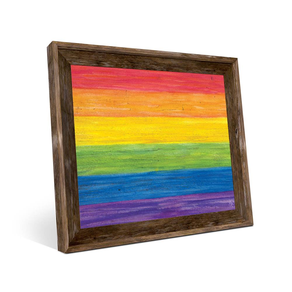Creative Gallery FLA000420FRA11X14BW Brown Wood Framed 17-in H x 13-in W Places Print on Canvas