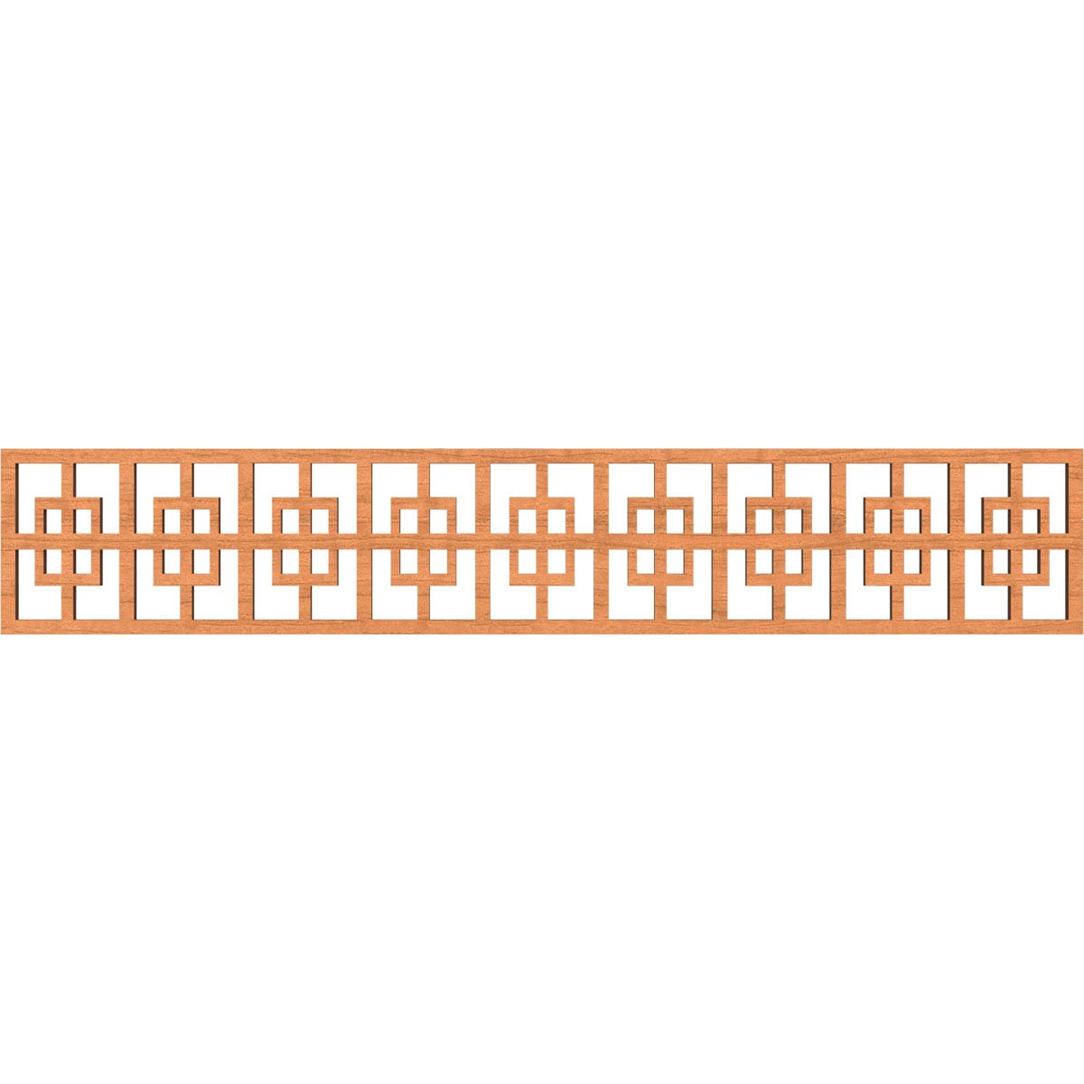 Ekena Millwork MLDB08X46CMBCH Cambridge Fretwork Flat Trim 8-in x 3.89-ft Cherry Brown Unfinished 2156383 Pierced Wall Panel Moulding