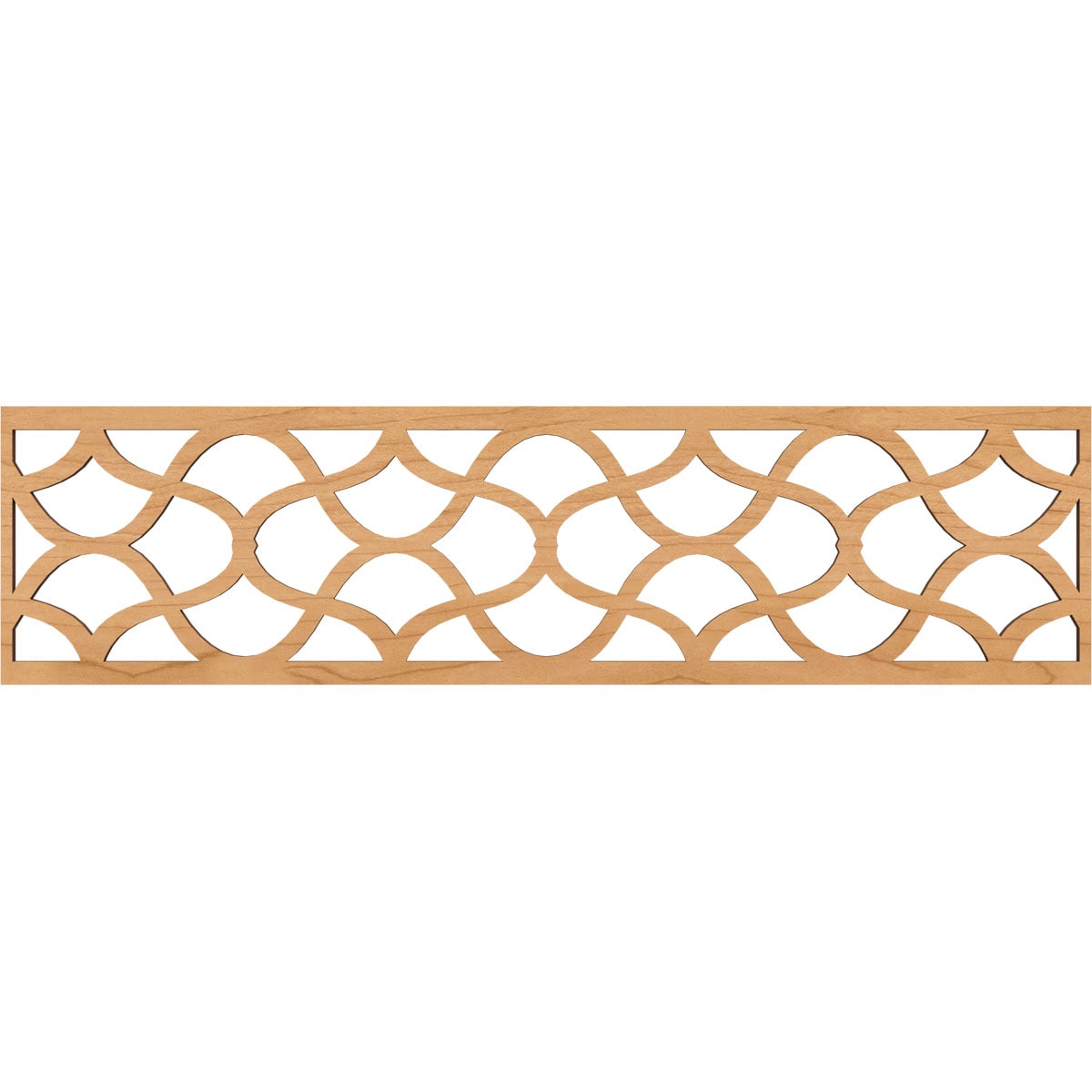 Ekena Millwork MLDB12X47RSTMA Resort Fretwork Flat Trim 13-in x 3.92-ft Maple Brown Unfinished 2156961 Pierced Wall Panel Moulding