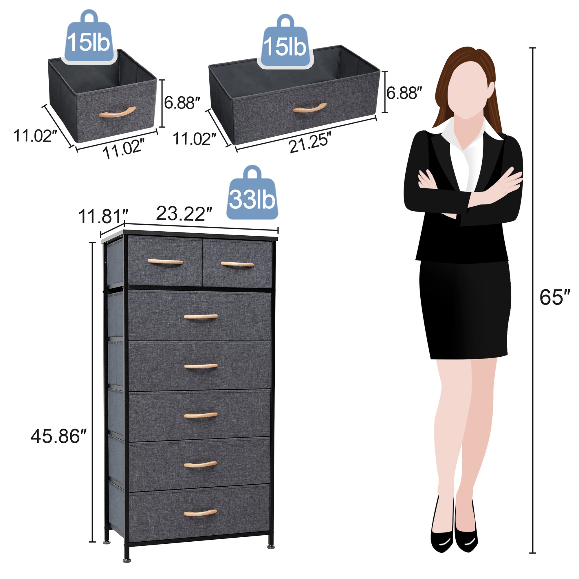 CloudFly CL-HD024GRY dressers - View #6