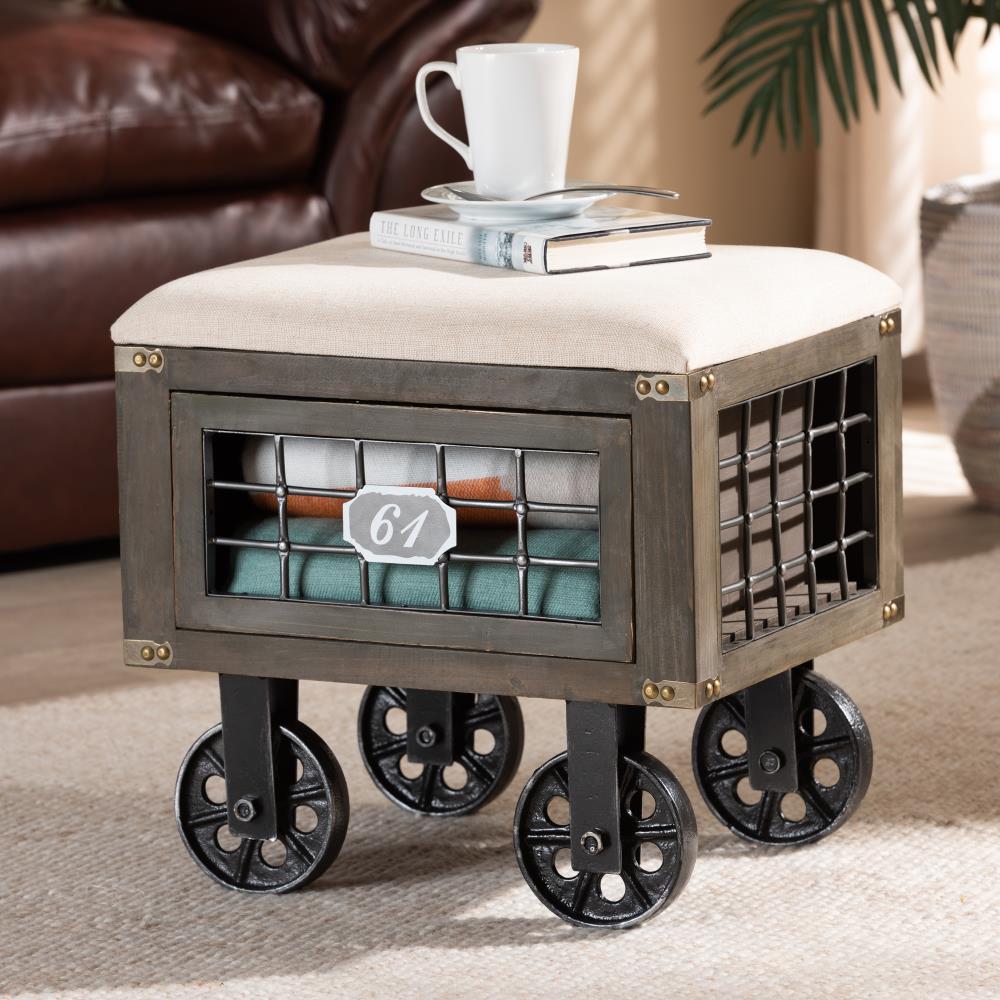 Baxton Studio 162-10515-LW Indoor-Ottomans - View #7
