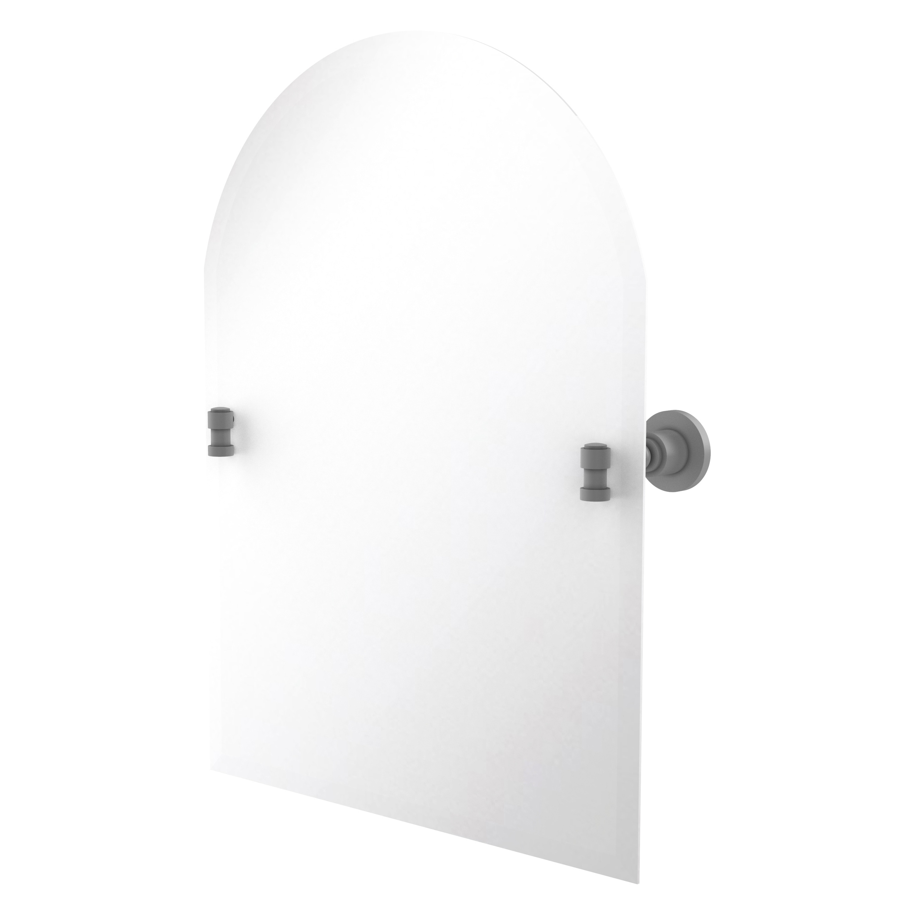 Allied Brass WS-94-GYM Washington Square 21-Inches x 29-Inches Beveled Frameless Arch Tilting Bathroom Vanity Mirror ( Matte Gray )