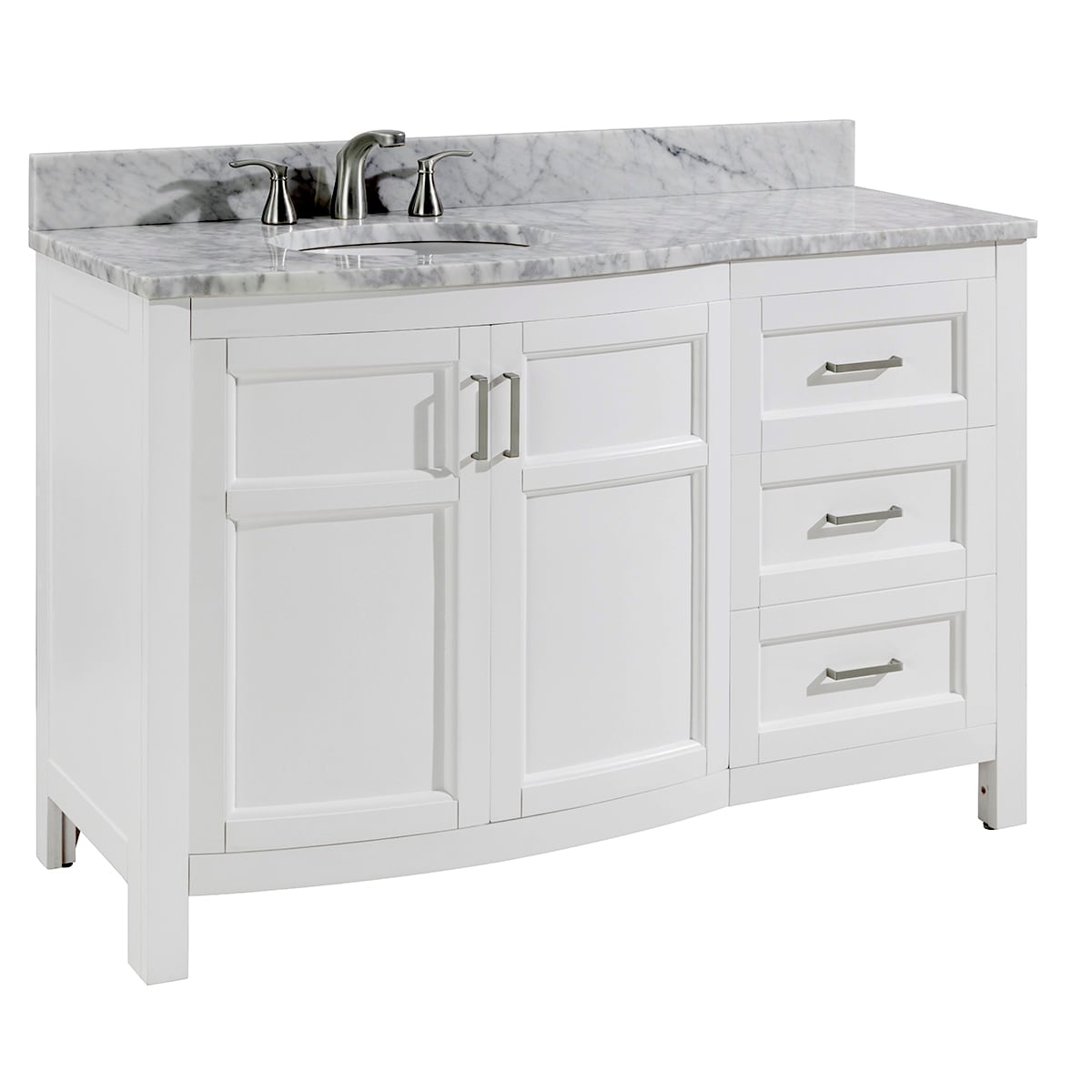 allen + roth Moravia 48-in White Undermount Single Sink Bathroom Vanity ...