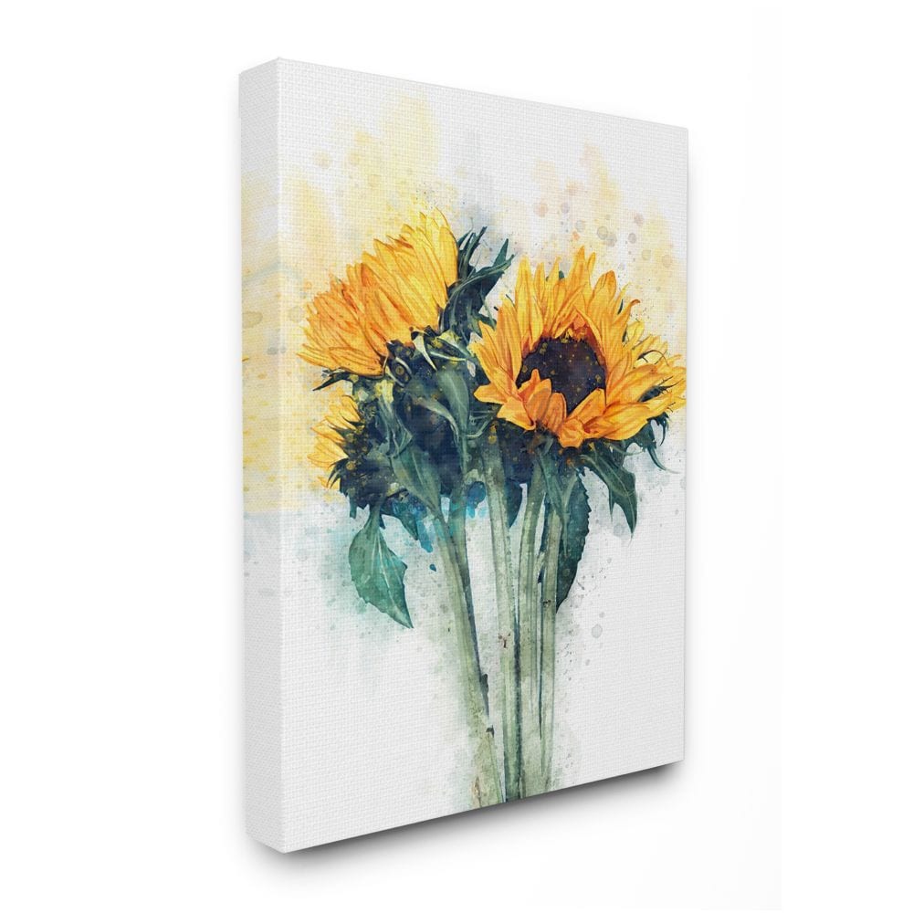 Multi-Color Stupell Industries Sunflower Summer Bloom with Stalk Wall Art 10 x 15 