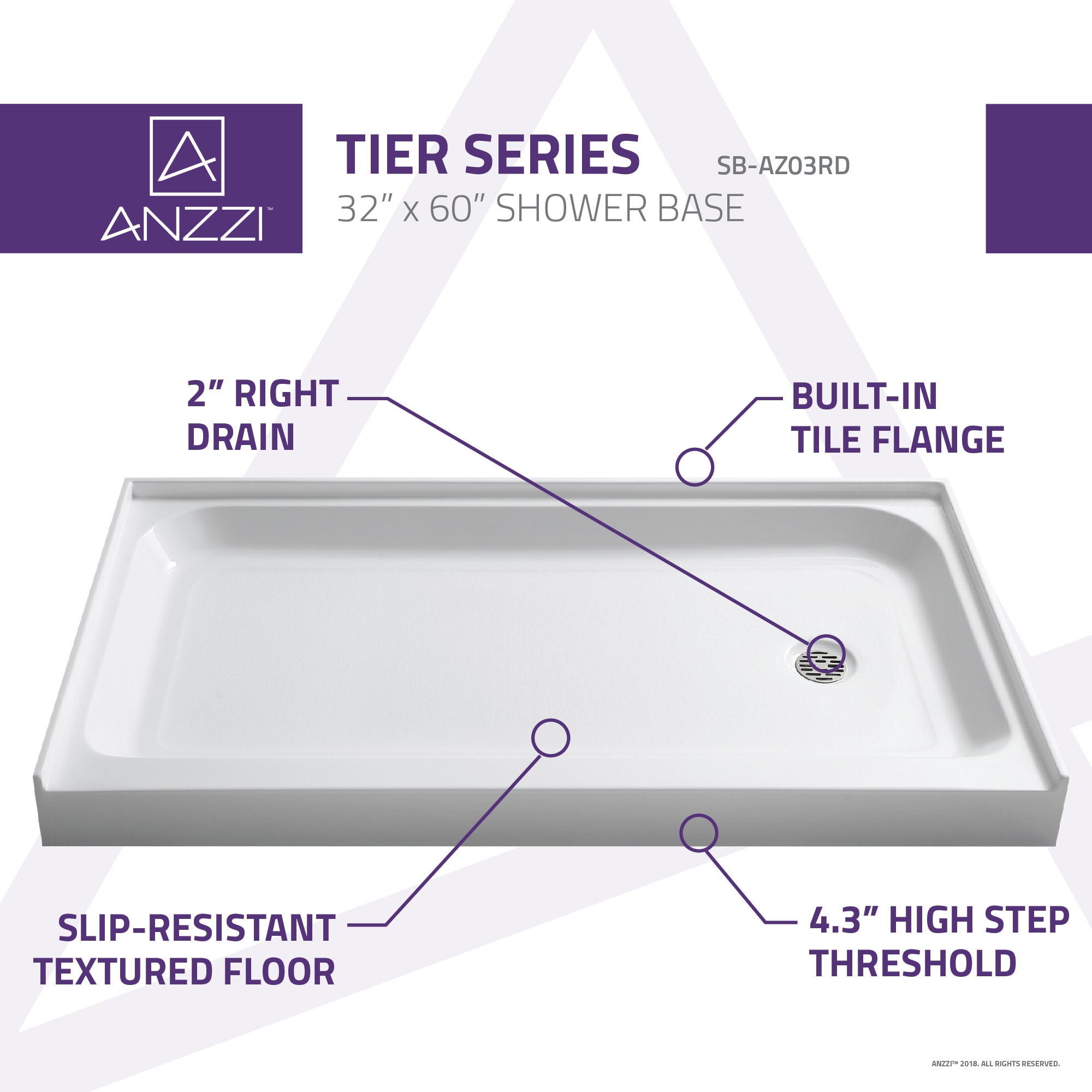 ANZZI SB-AZ03RD Shower-Floors - View #4