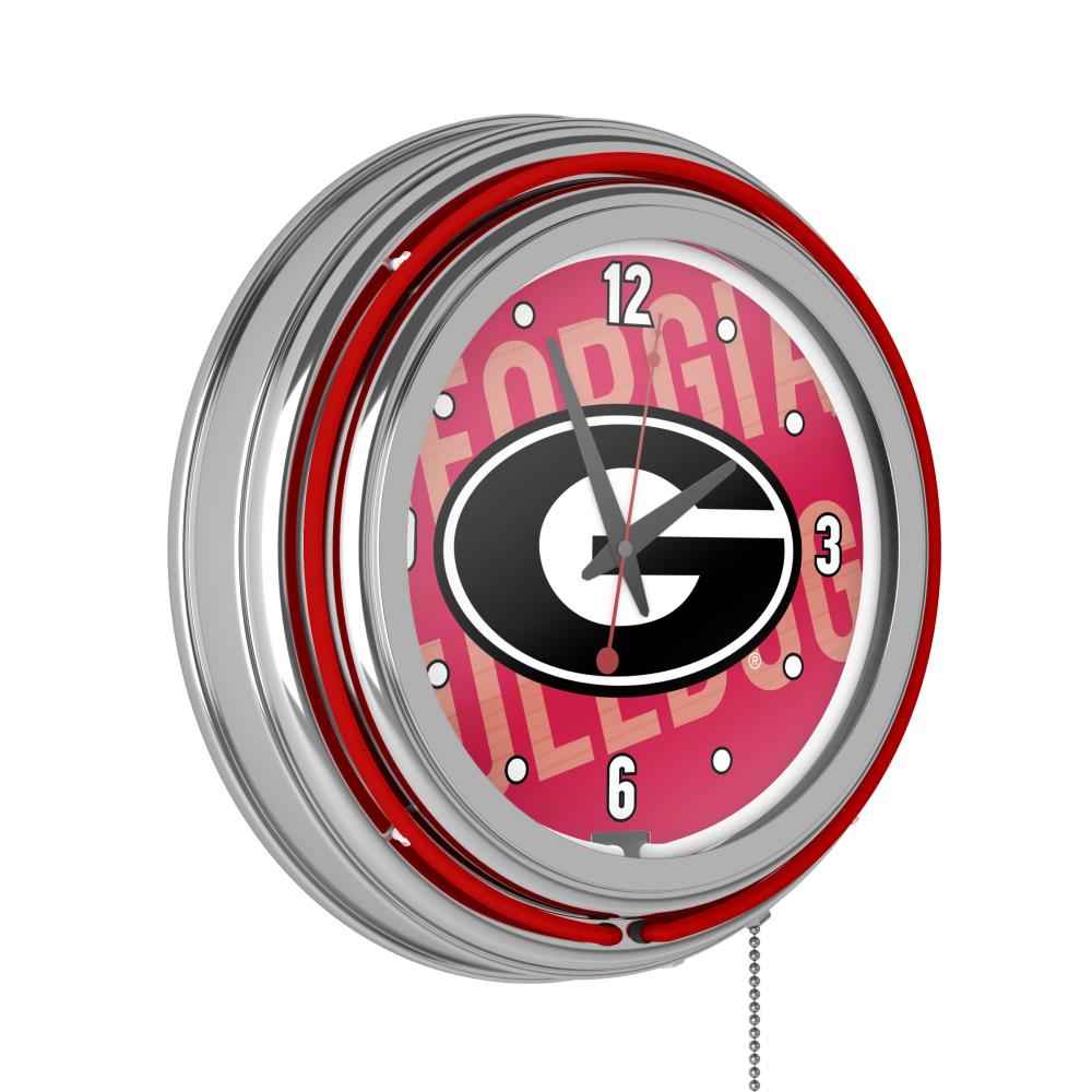 Chicago Cubs Round Chrome Clock