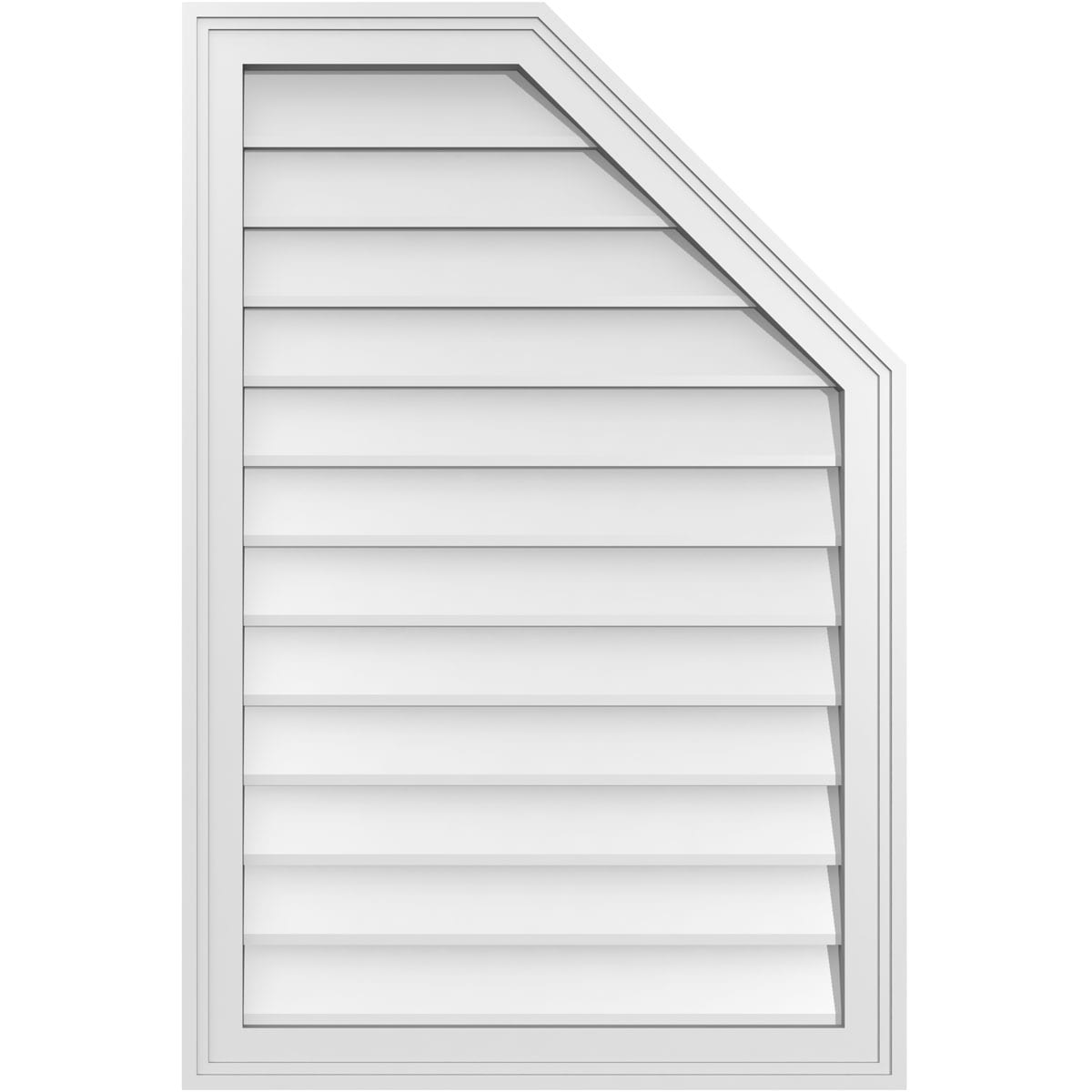 Ekena Millwork GVPOR24X3602SN 24-Inches x 36-Inches Off-white Octagon PVC Gable Louver Vent