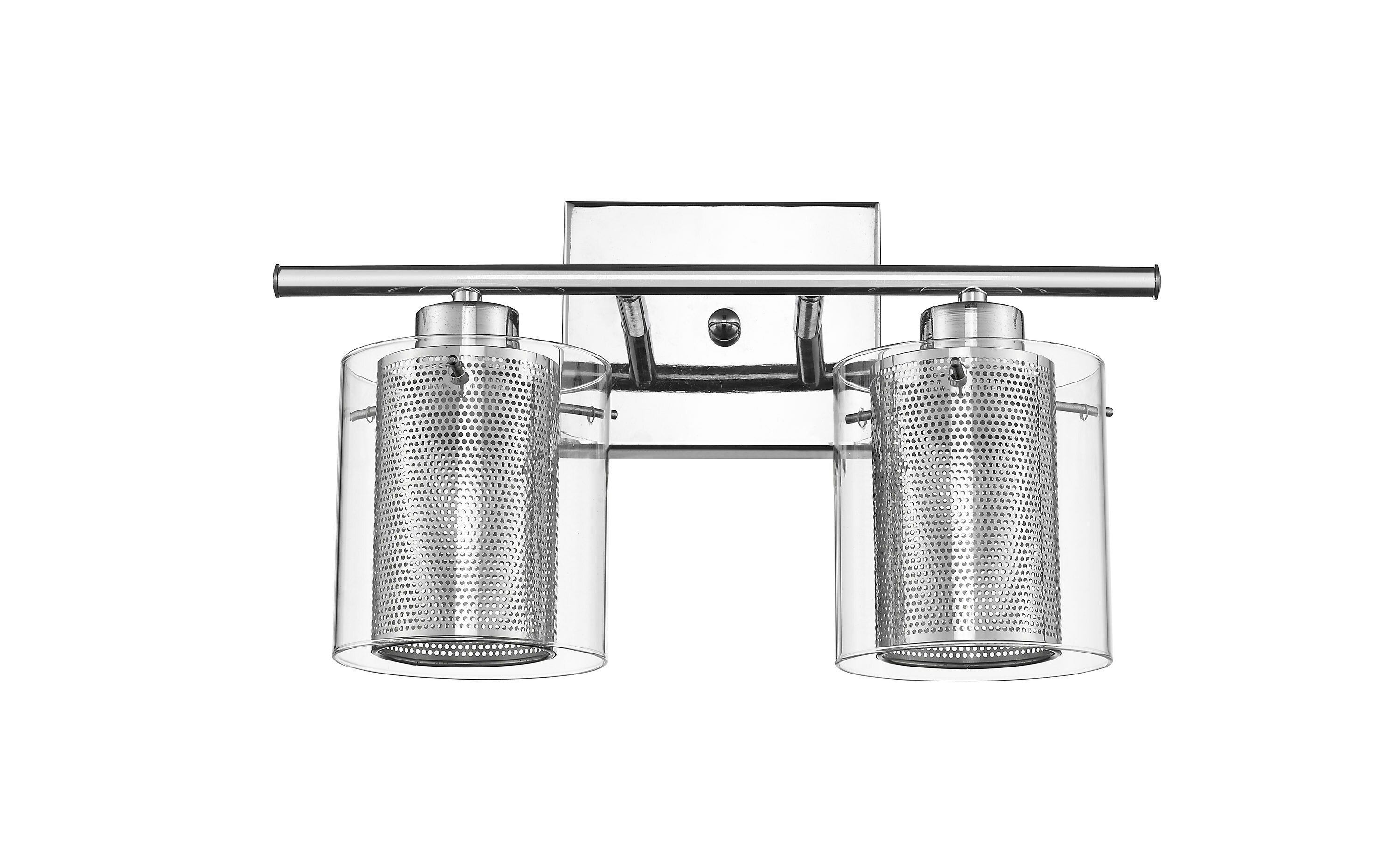 Whitfield Lighting VL28059-2CH 15-in 2-Light Chrome Transitional Vanity Light