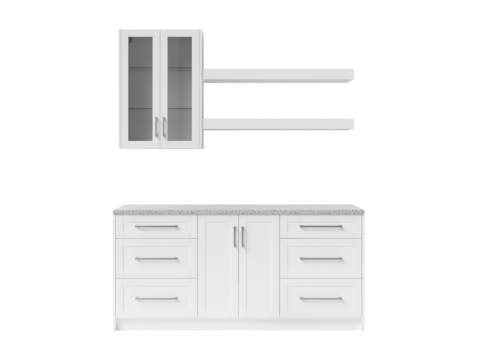 Home Bar 6 Piece Cabinet Set - NewAge Products