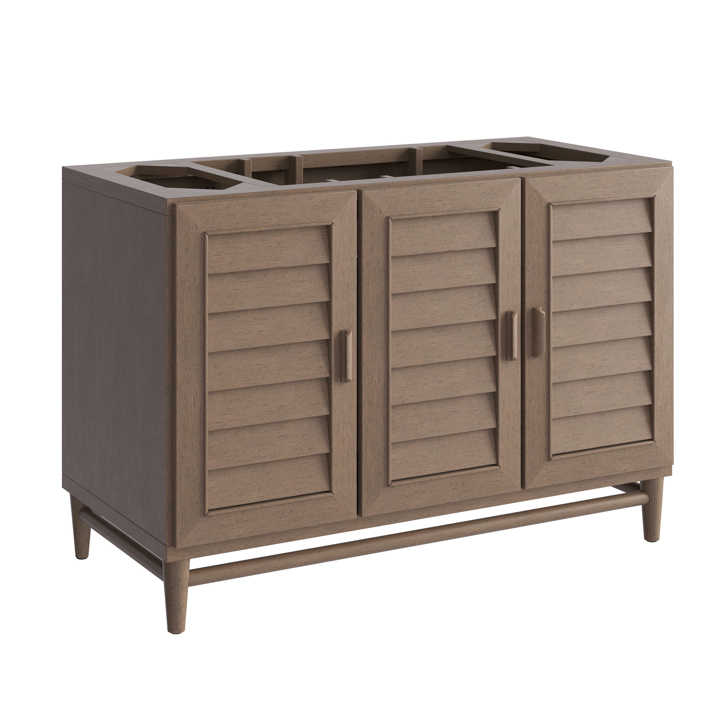 James Martin Vanities Portland Whitewashed Walnut Bathroom Vanity Base Cabinet without Top