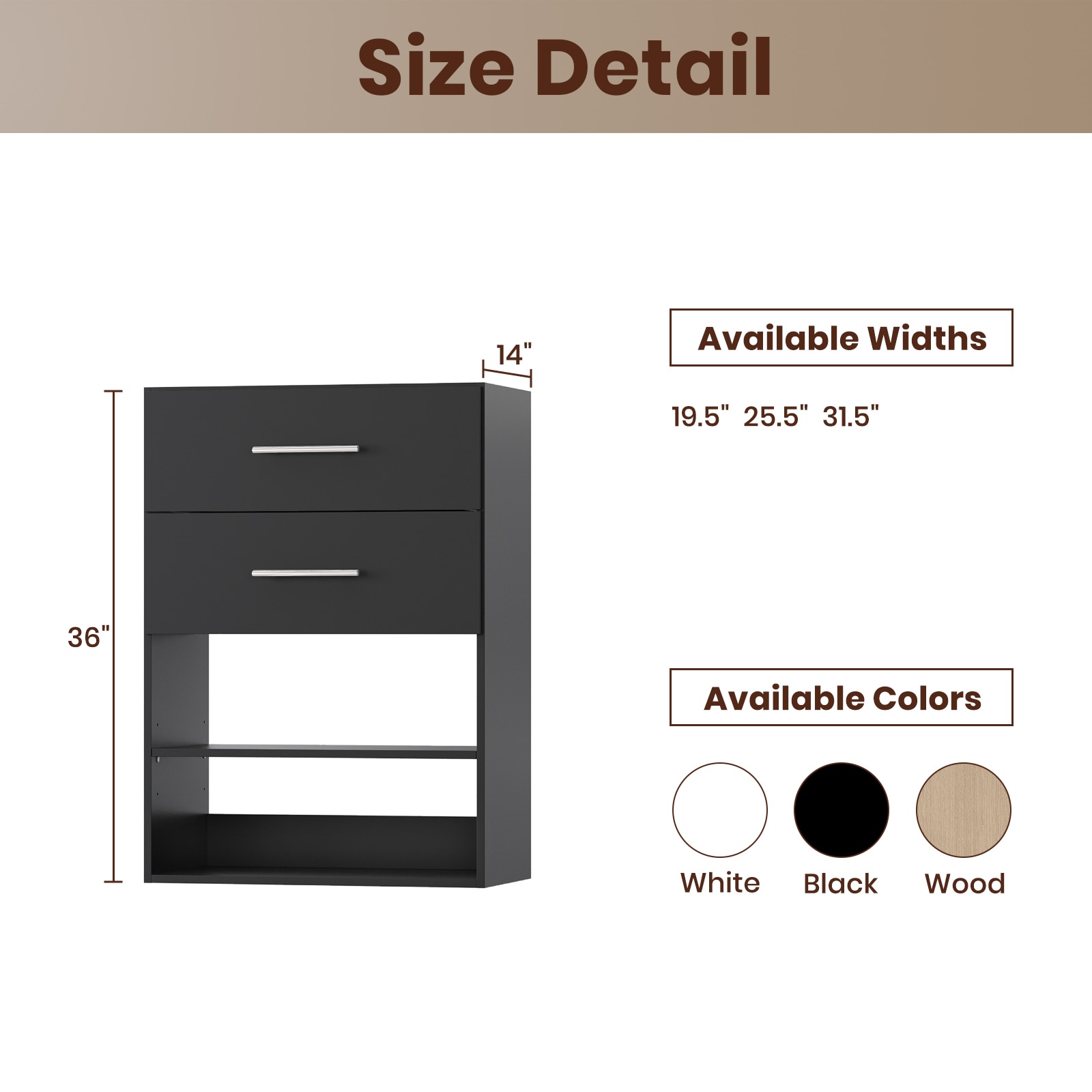 LOVMOR LO-7407005602-SY-ZJL Wood-Closet-Shelves - View #3