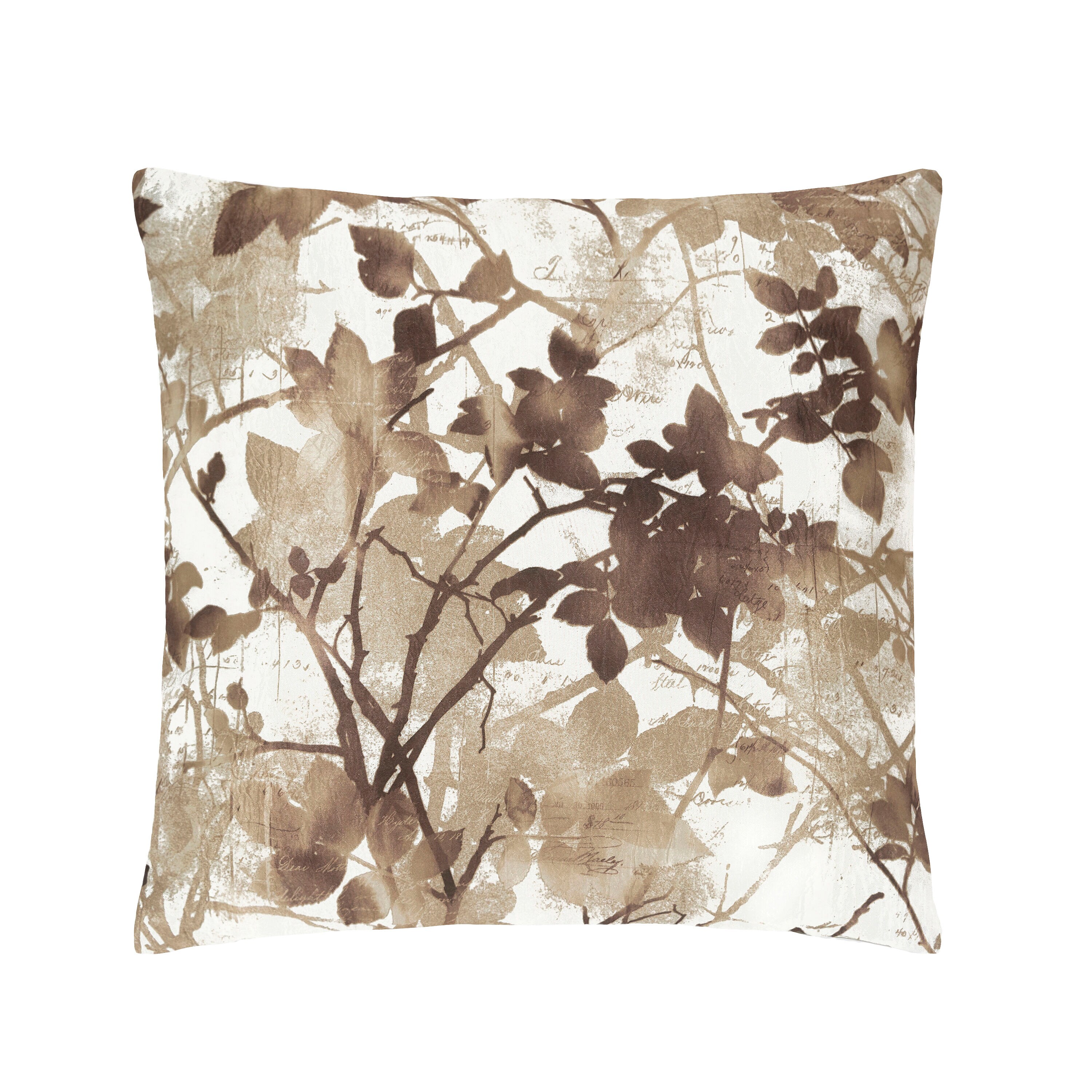 Mina Victory Lifestyle Cotton Fan Leaf 18 X 18 Indoor Throw Pillow Brown  : Target