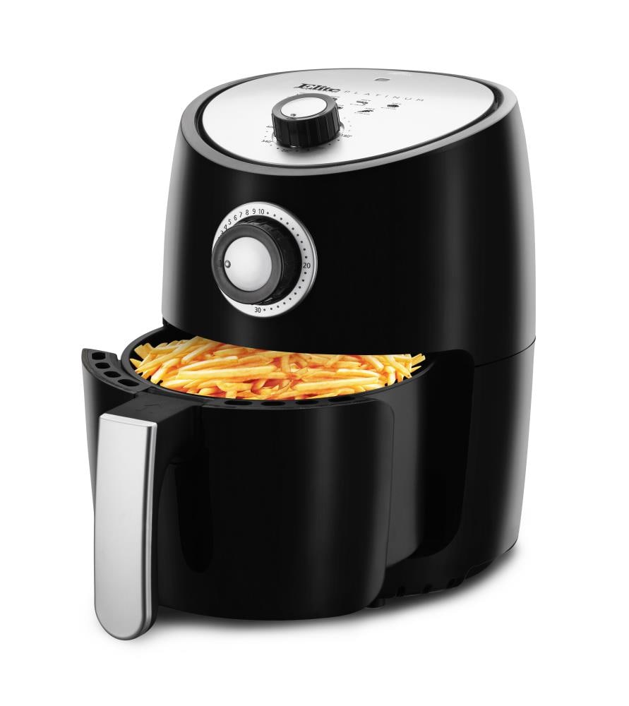 Jeremy Cass Black 2-Quart Air Fryer 1200W Programmable with Rapid Air  Heating Circulation Technology, Non-Stick Basket, Ready Light Indicator in  the Air Fryers department at