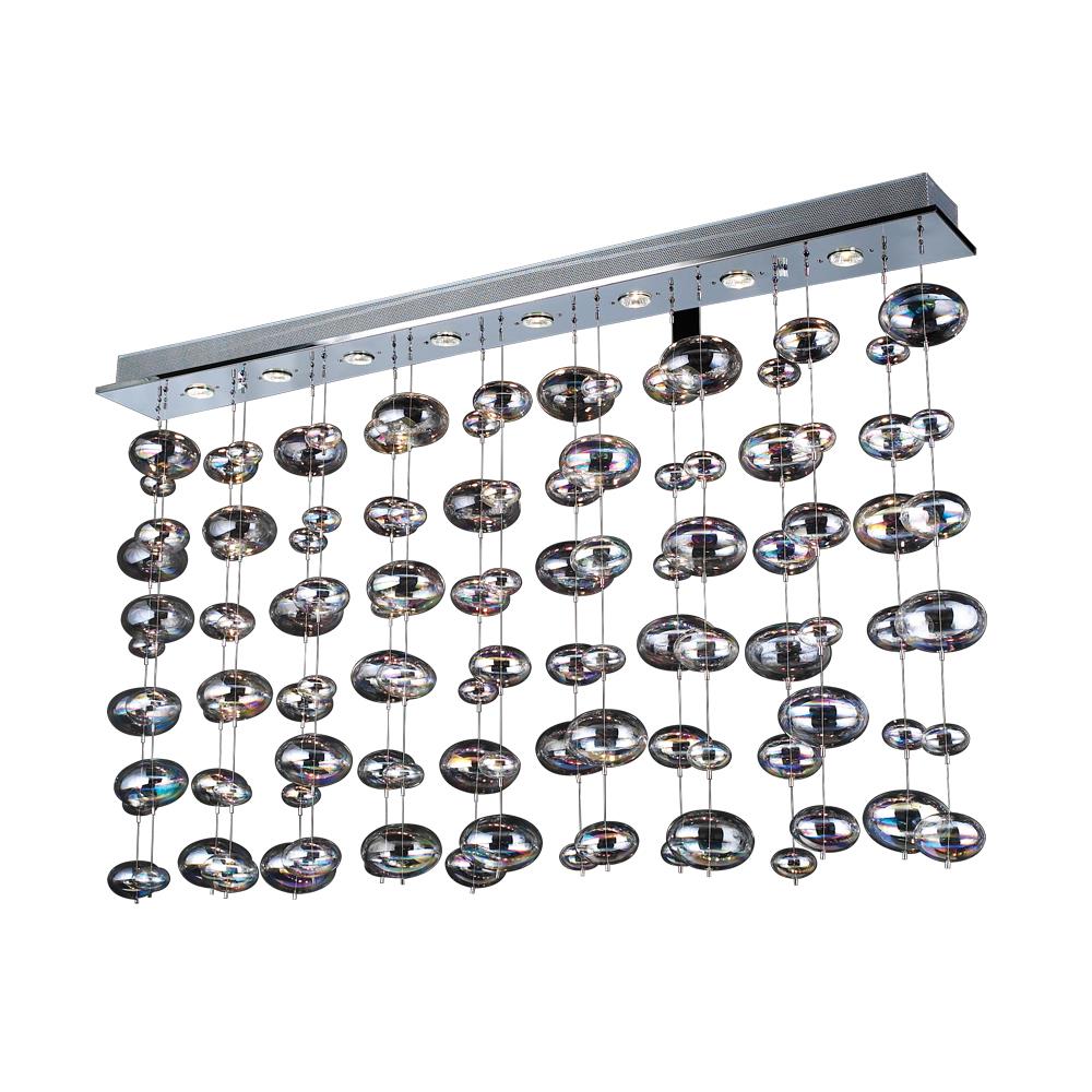 PLC Lighting 96958 PC 1-Light 60-in Polished Chrome Halogen Flush Mount Light