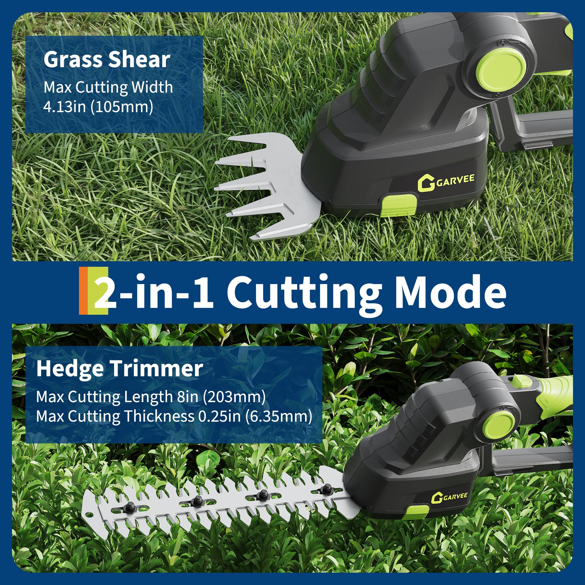 Garvee YXY-LO-PHO-12M05WWP Cordless-Hedge-Trimmers - View #2