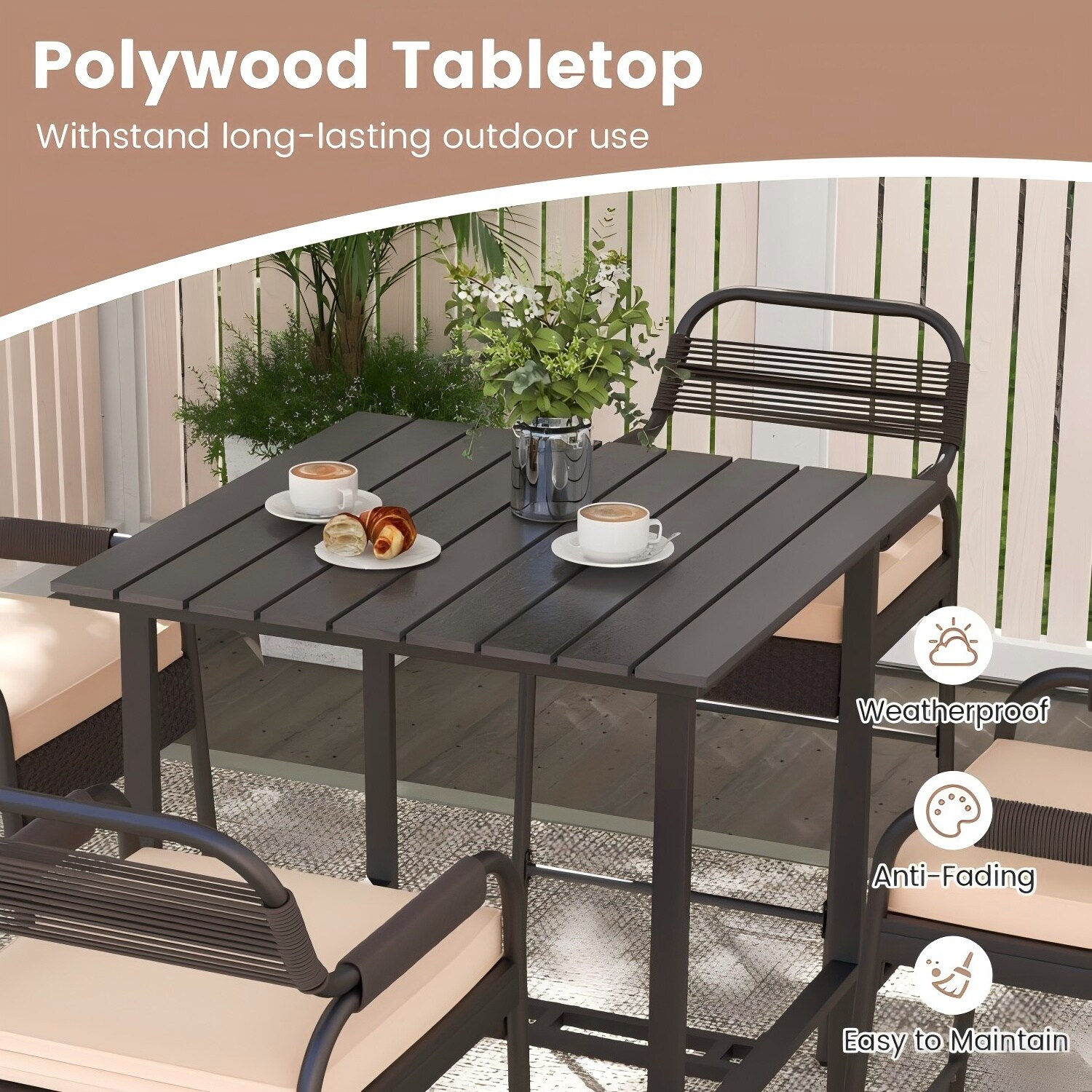 Forclover FBR-719BN Patio-Dining-Sets - View #4