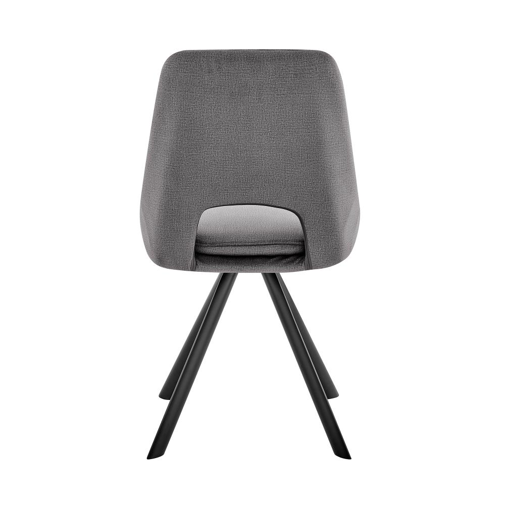 Lexi High-Back Gray Velvet Upholstered Side Chair with Metal Frame