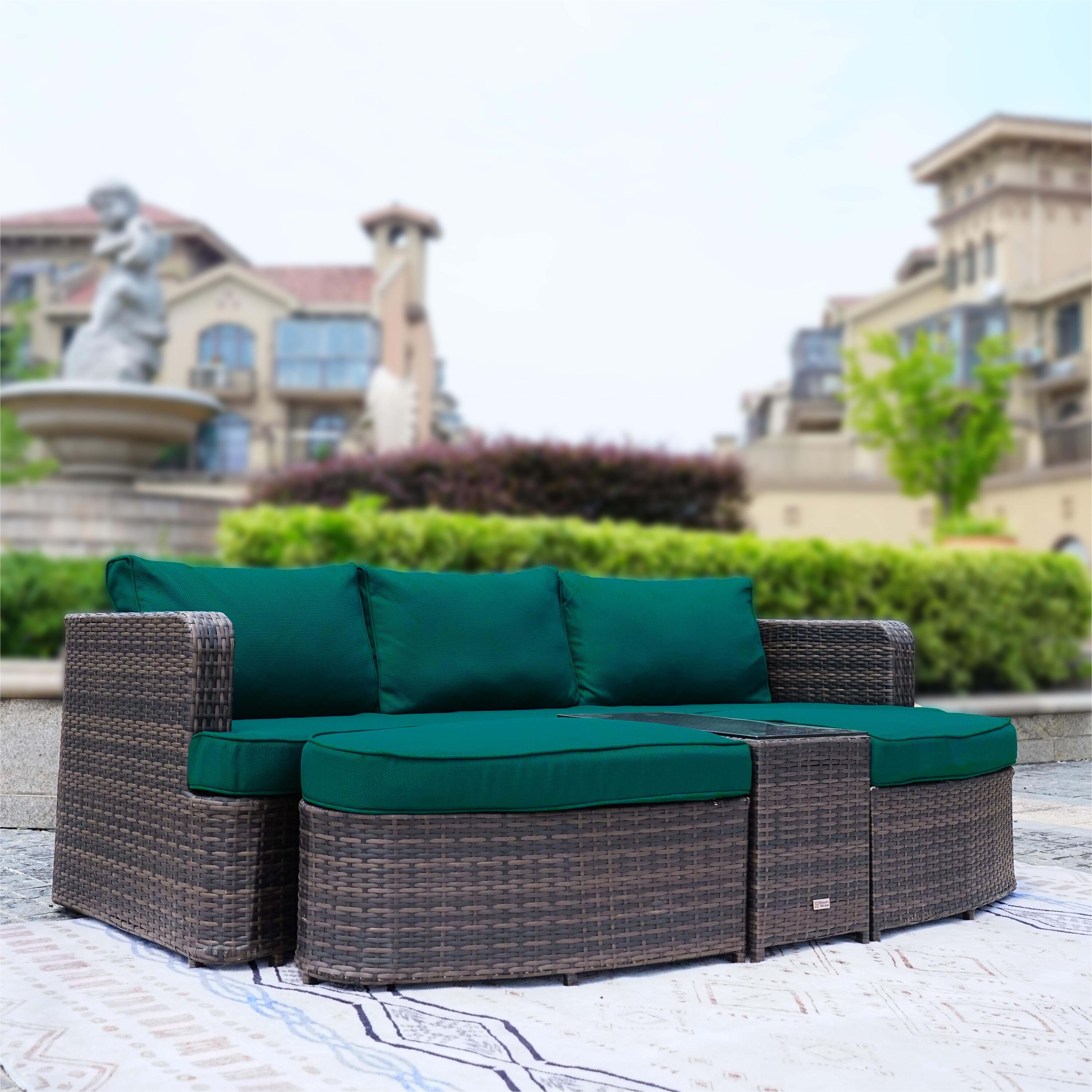 Moda Furnishings PAL-1202BR-GREEN Patio-Conversation-Sets - View #4