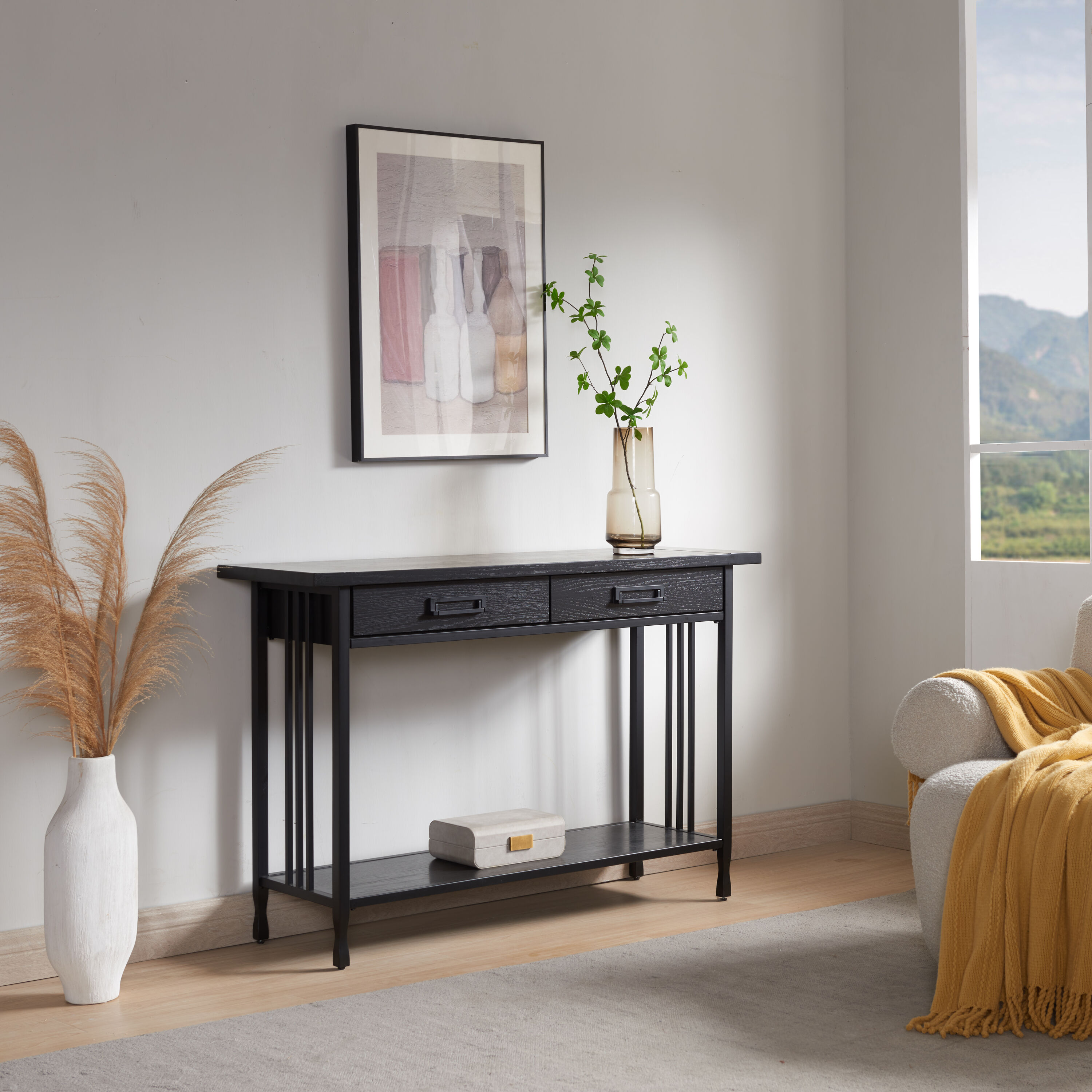 Leick Home 11233-BK Console-Sofa-Tables - View #3