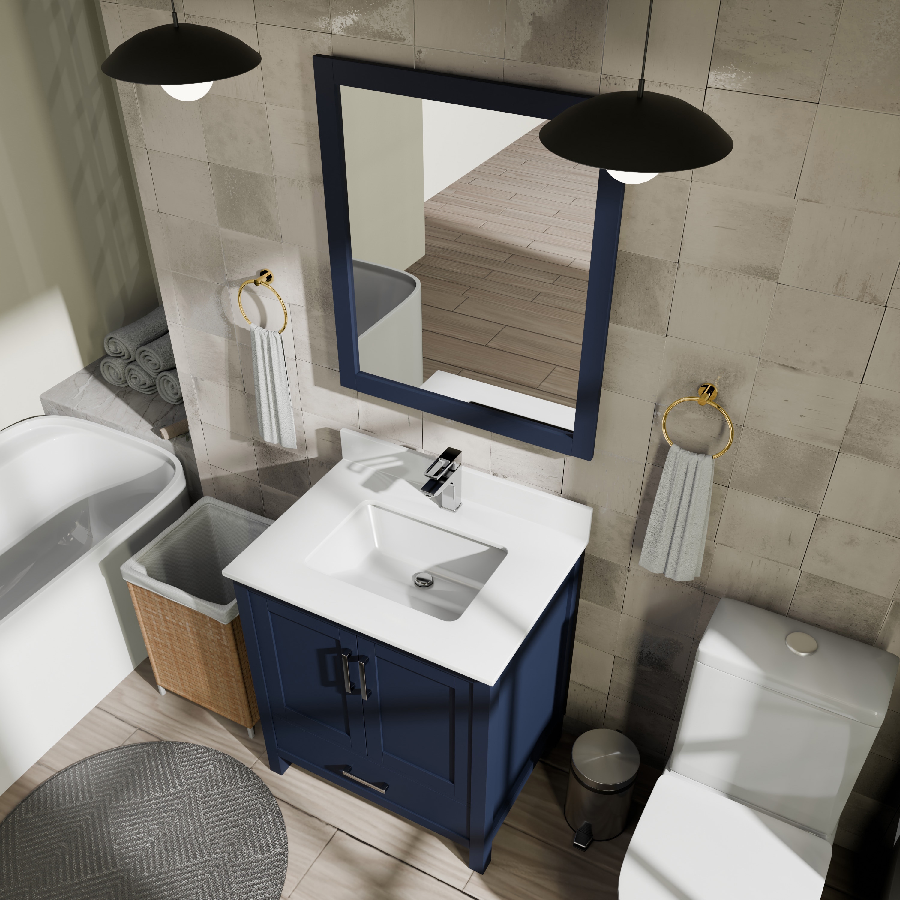 Lexora LJ342230SEWQM28F Bath-Vanity-Combo - View #7